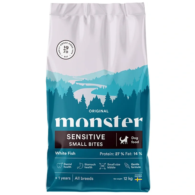 Monster Dog Original Sensitive White Fish Small Bites 12 kg från Monster – köp hos Apotek Hjärtat