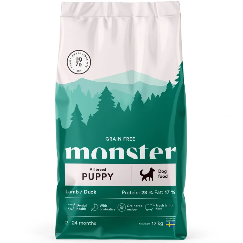 Monster Dog Grain Free Puppy All Breed Lamb/Duck 12 kg från Monster – köp hos Apotek Hjärtat