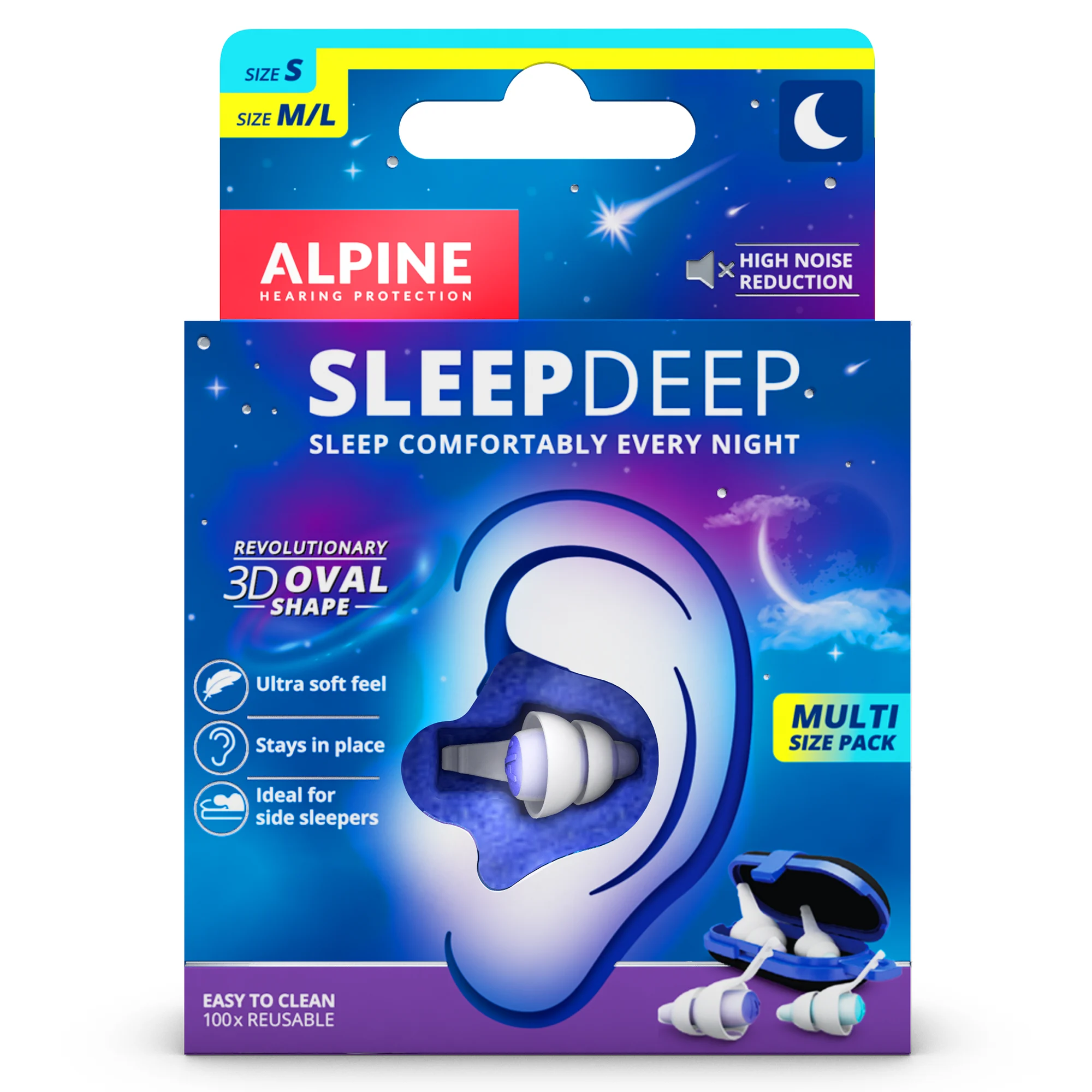 Alpine SleepDeep MultiSize Sleeping earplugs 2 par från Alpine – köp hos Apotek Hjärtat