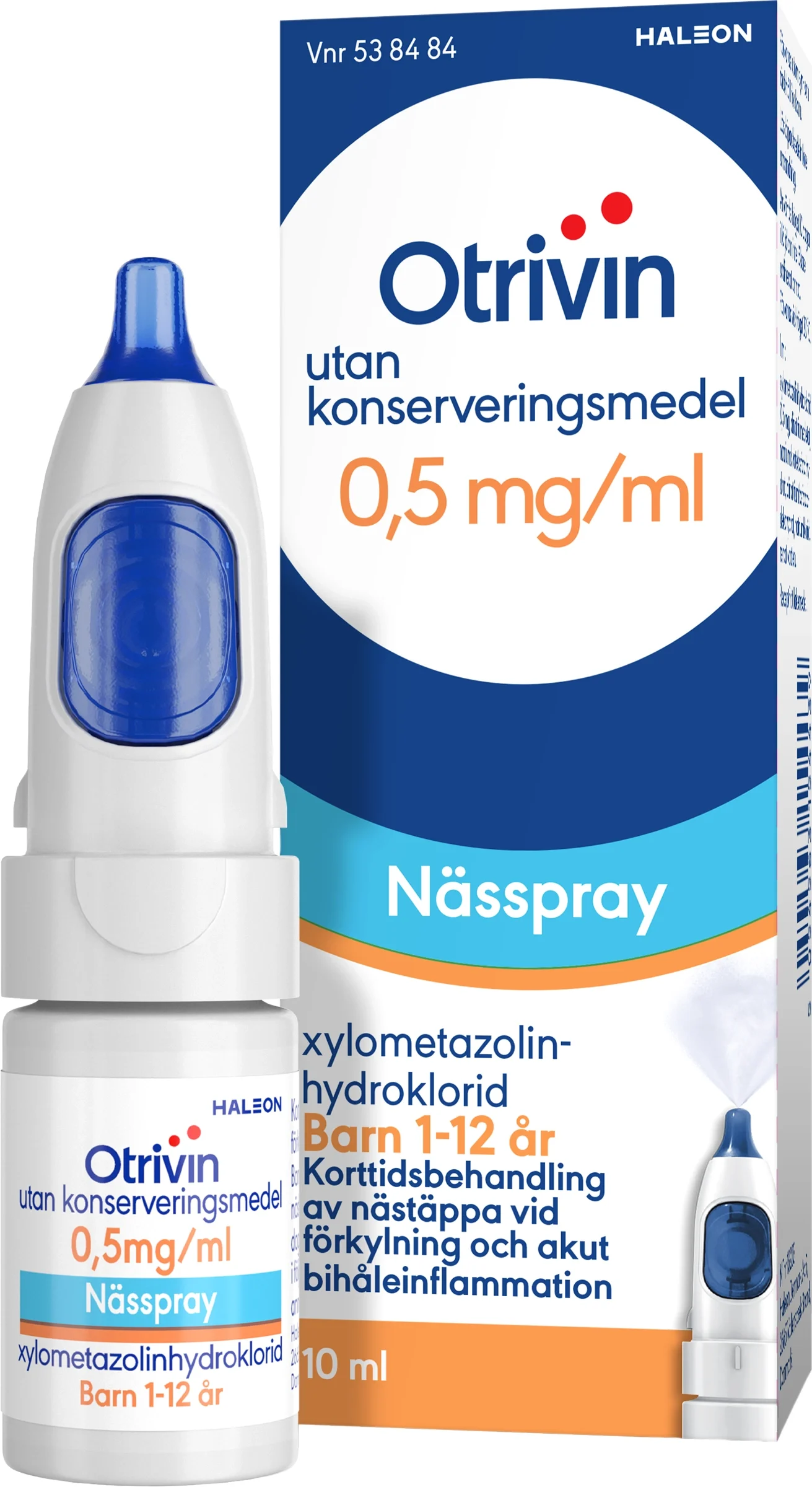 Otrivin Nässpray Utan Konserveringsmedel 0,5 mg/ml 10 ml från Otrivin – köp hos Apotek Hjärtat