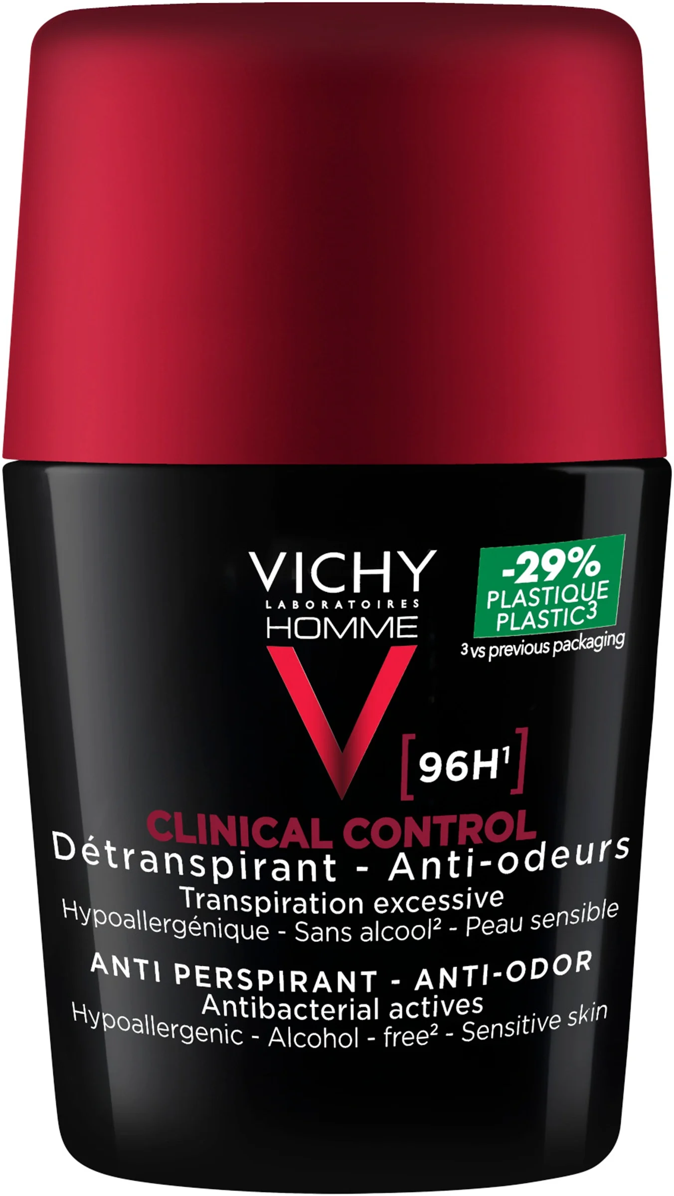 Vichy Homme Clinical Control 96hr Antiperspirant roll-on 50 ml från Vichy – köp hos Apotek Hjärtat