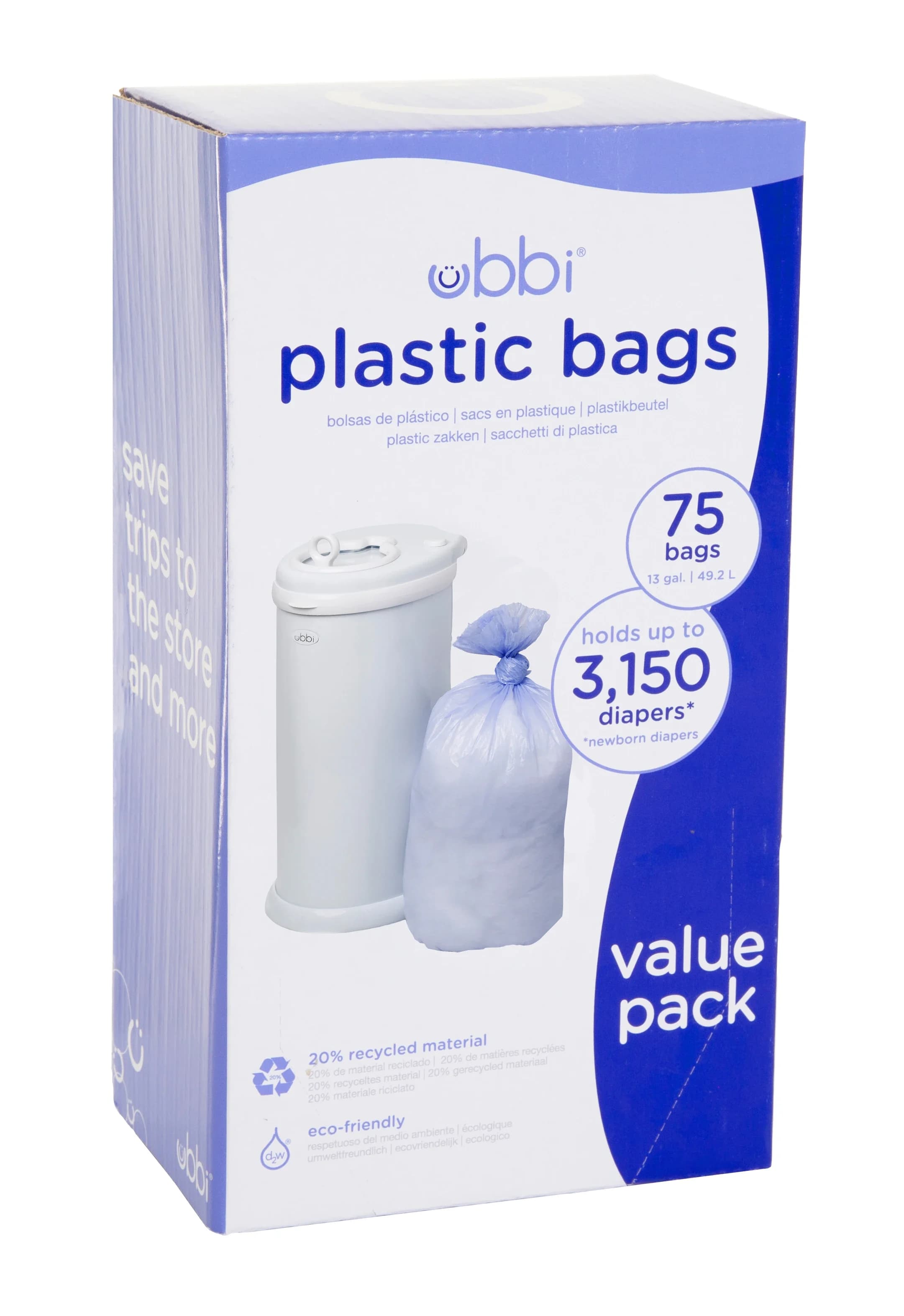Ubbi Plastic Bags Periwinkle 3-Pack från Ubbi – köp hos Apotek Hjärtat