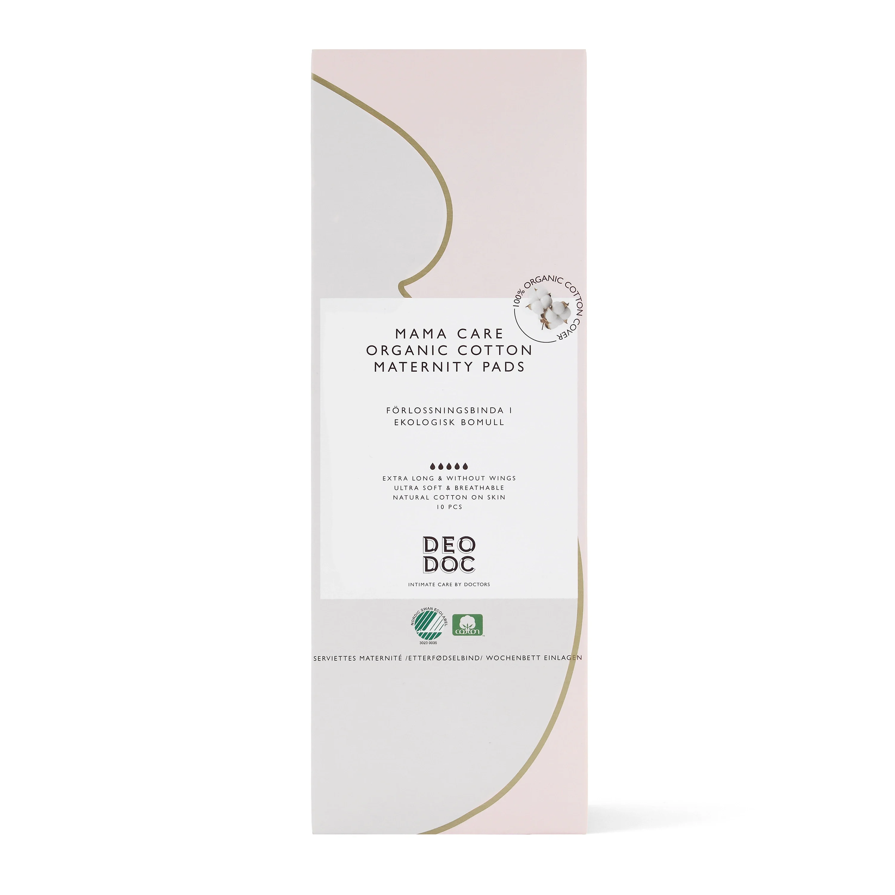 DeoDoc Mama Care Organic Cotton Maternity Pads 10 st från DeoDoc – köp hos Apotek Hjärtat