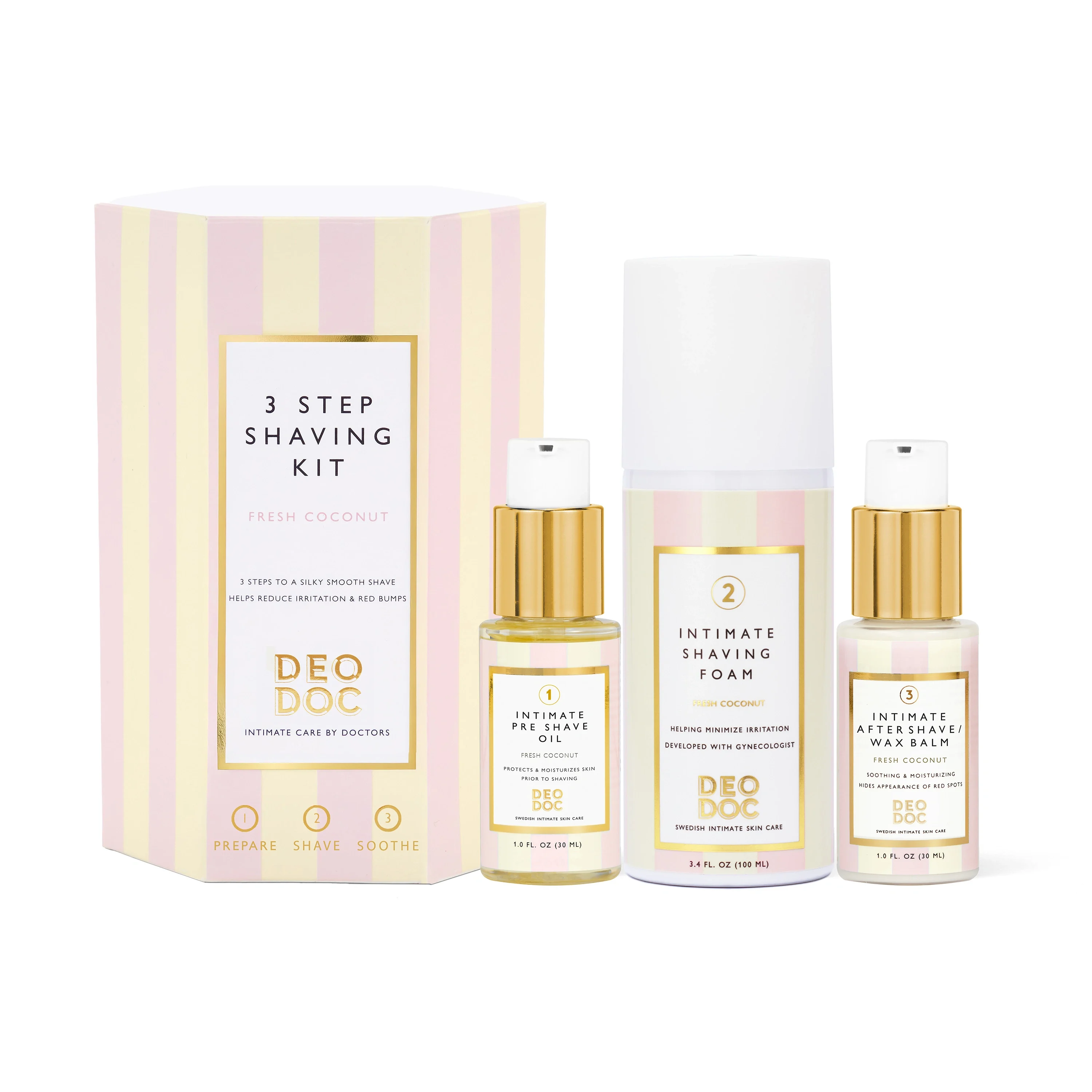 DeoDoc Intimate Shaving Trio Fresh Coconut från DeoDoc – köp hos Apotek Hjärtat