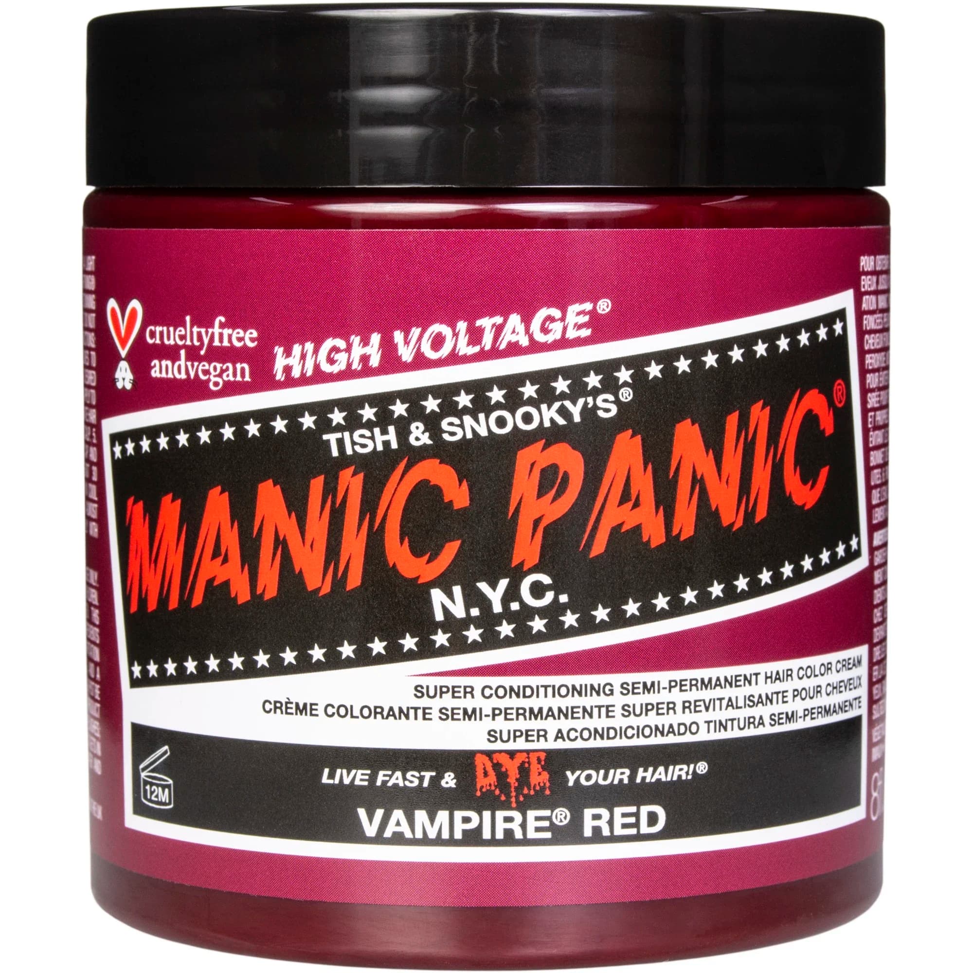 Manic Panic Classic High Voltage Semi-Permanent Hair Color Cream 237 ml Vampire Red från Manic Panic – köp hos Apotek Hjärtat