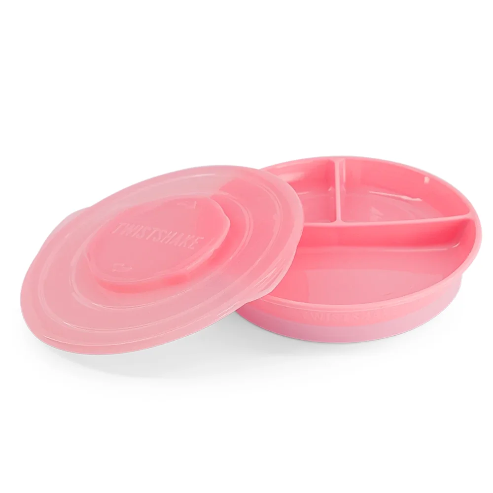 Twistshake Indelad Tallrik 6+m Pastellrosa från Twistshake – köp hos Apotek Hjärtat