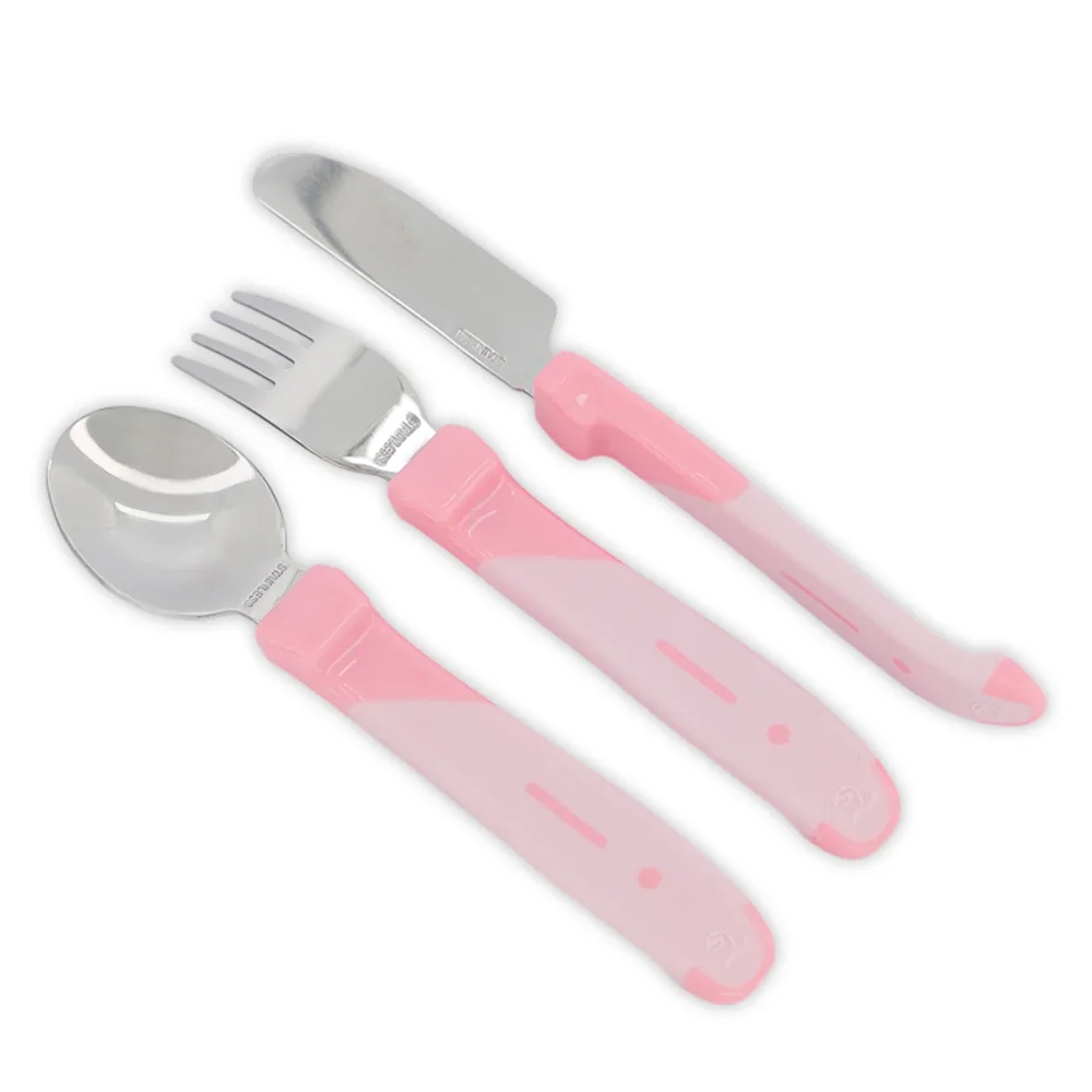 Twistshake Äta-Själv Set Rostfritt stål 12 mån+ Pastellrosa från Twistshake – köp hos Apotek Hjärtat