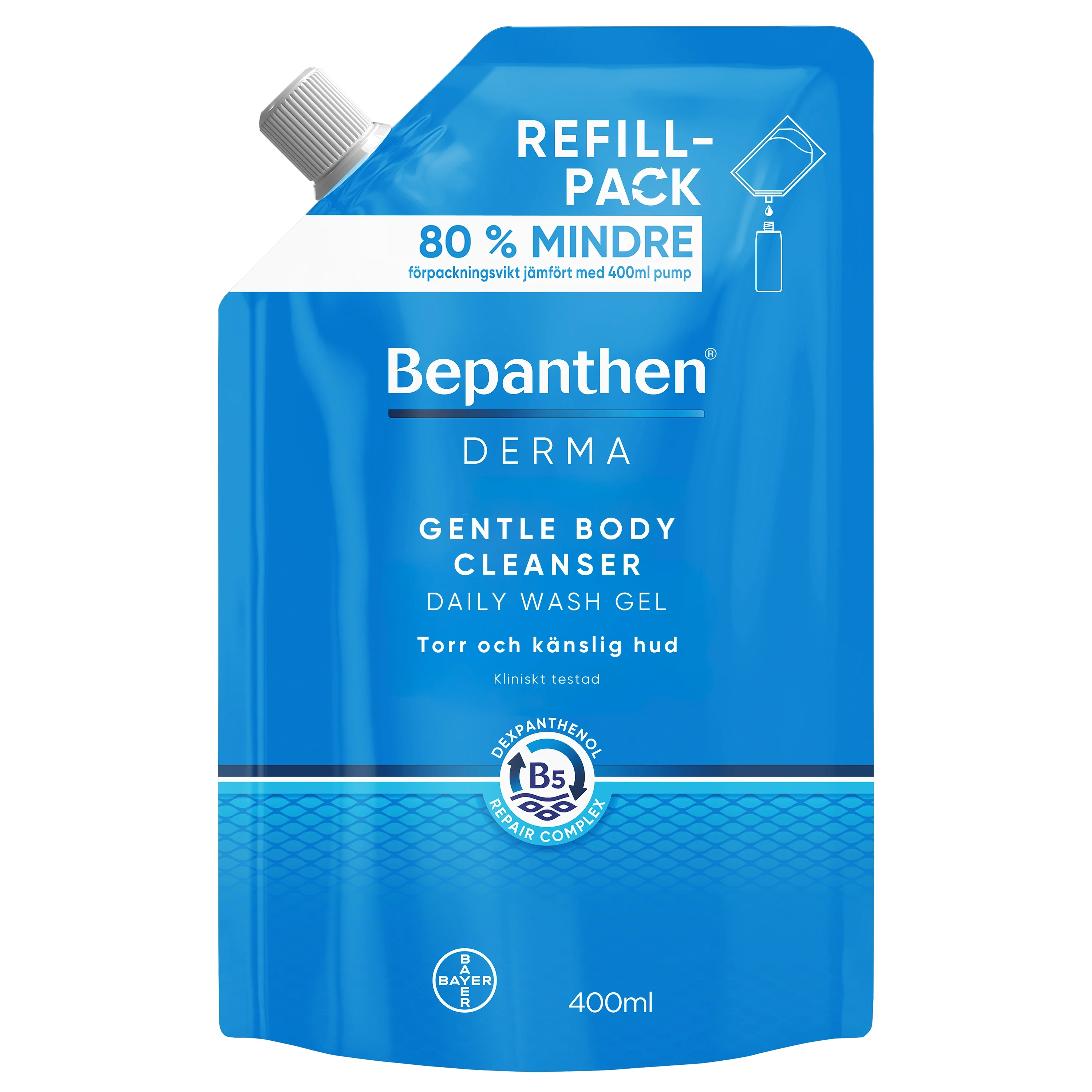 Bepanthen Derma Gentle Body Cleanser Daily Wash Gel Refill 400 ml från Bepanthen – köp hos Apotek Hjärtat