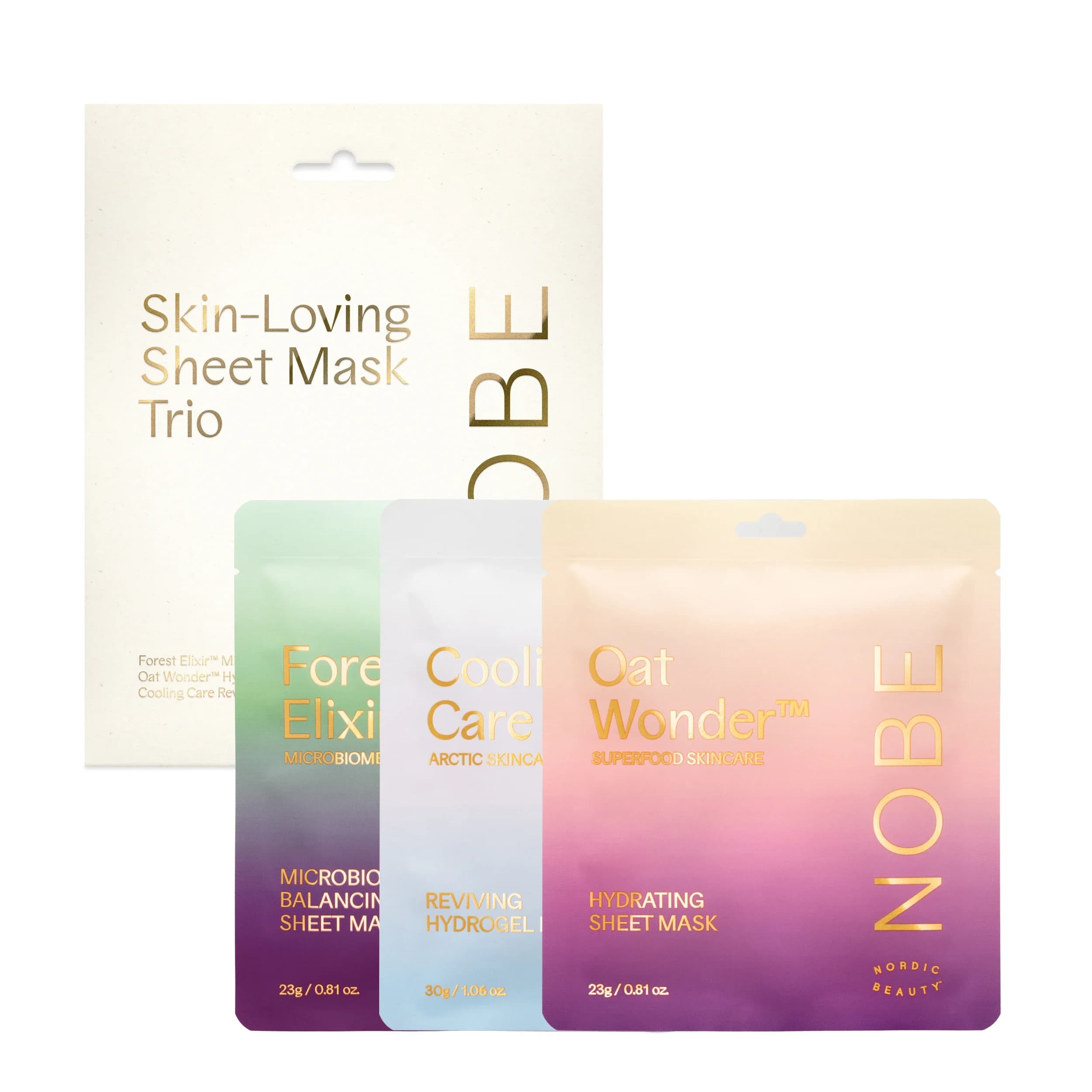 NOBE Skin-Loving Sheet Mask Trio från NOBE – köp hos Apotek Hjärtat