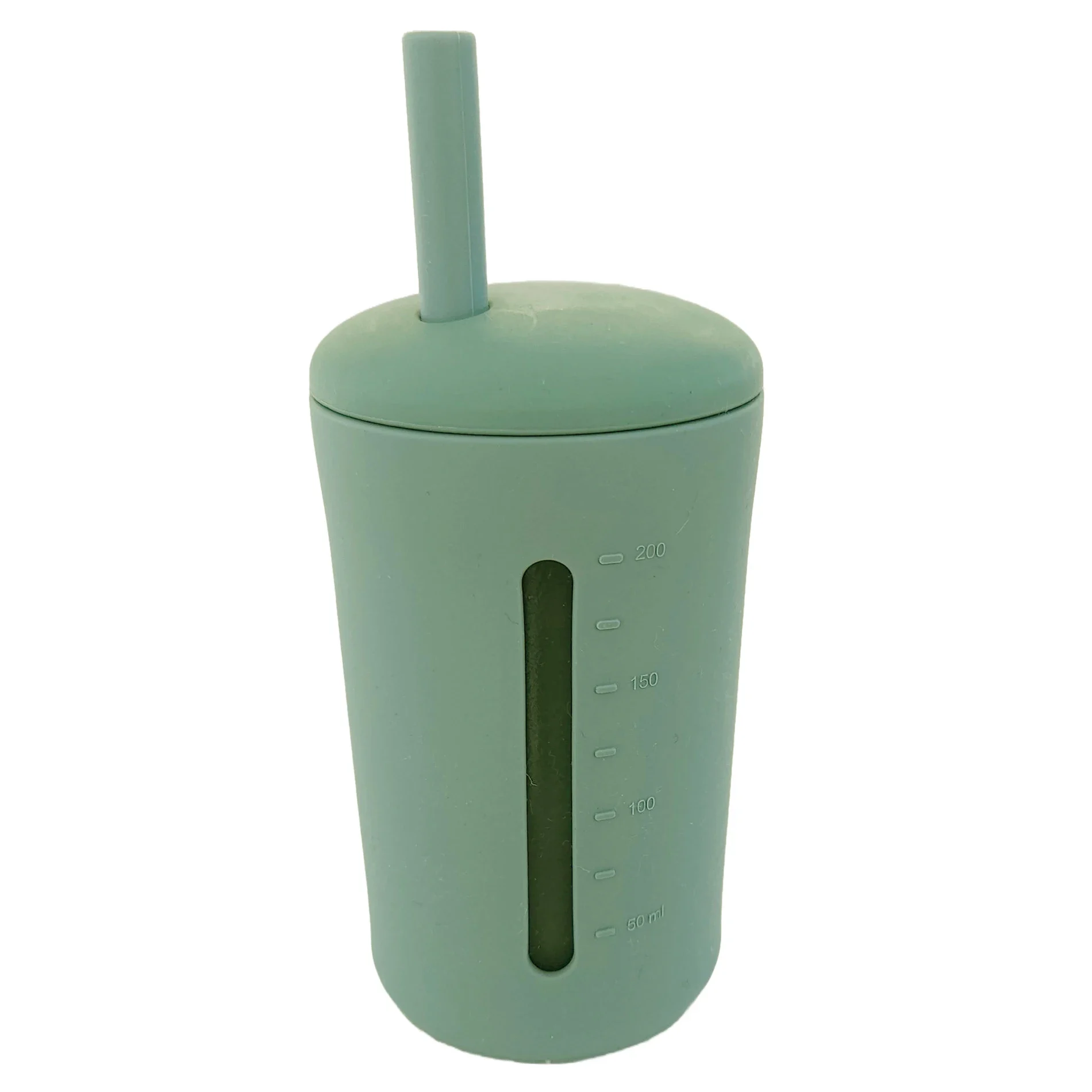Summerville Organic Mugg med sugrör Silikon 200ml Cameo Green från Summerville Organic – köp hos Apotek Hjärtat
