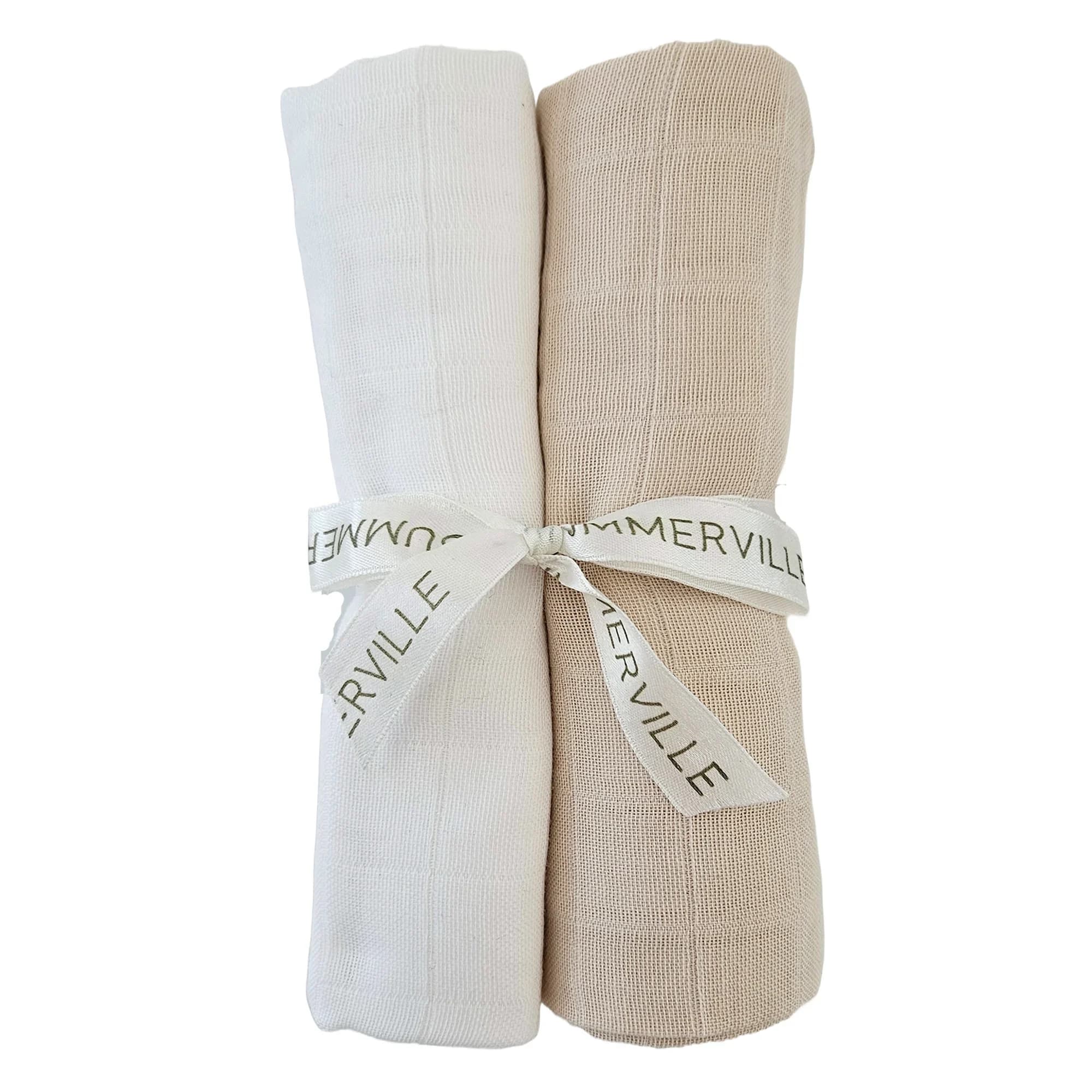 Summerville Organic Muslinfilt Sandshell + White 2-pack från Summerville Organic – köp hos Apotek Hjärtat