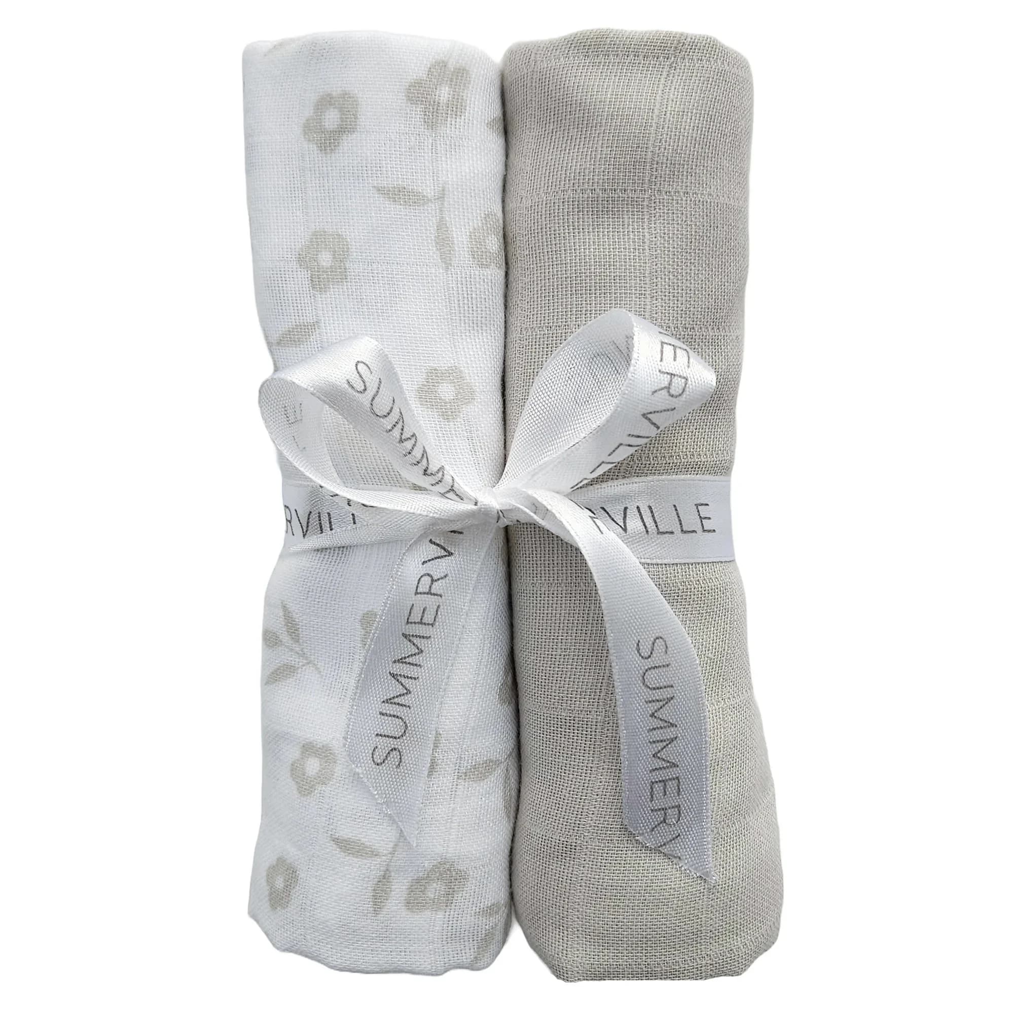 Summerville Organic Muslinfilt Petal Silver Grey 2-pack från Summerville Organic – köp hos Apotek Hjärtat
