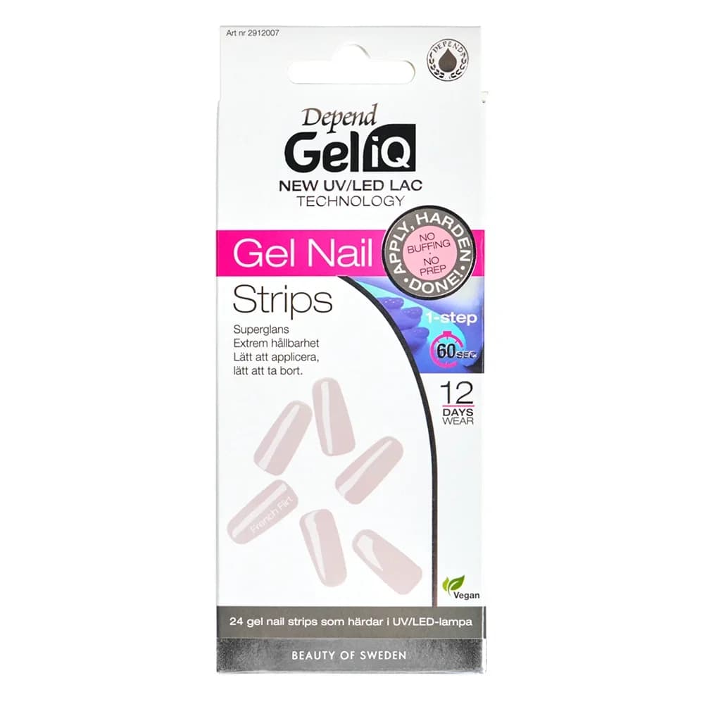 Depend Gel iQ Gel Nail Strips 24 st French Flirt från Depend – köp hos Apotek Hjärtat