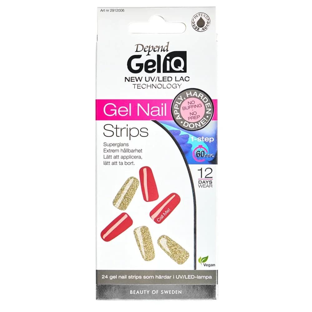 Depend Gel iQ Gel Nail Strips 24 st Call Me! från Depend – köp hos Apotek Hjärtat
