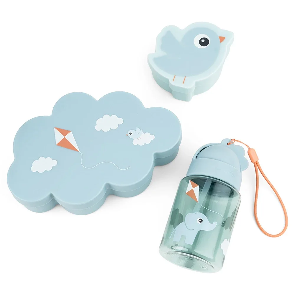 Done by Deer Lunch & Snack Box w/straw Bottle Playground Blue från Done by Deer – köp hos Apotek Hjärtat