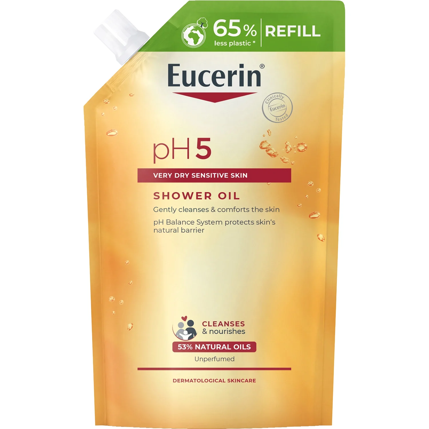 Eucerin pH5 Shower Oil oparfymerad refill 400 ml från Eucerin – köp hos Apotek Hjärtat