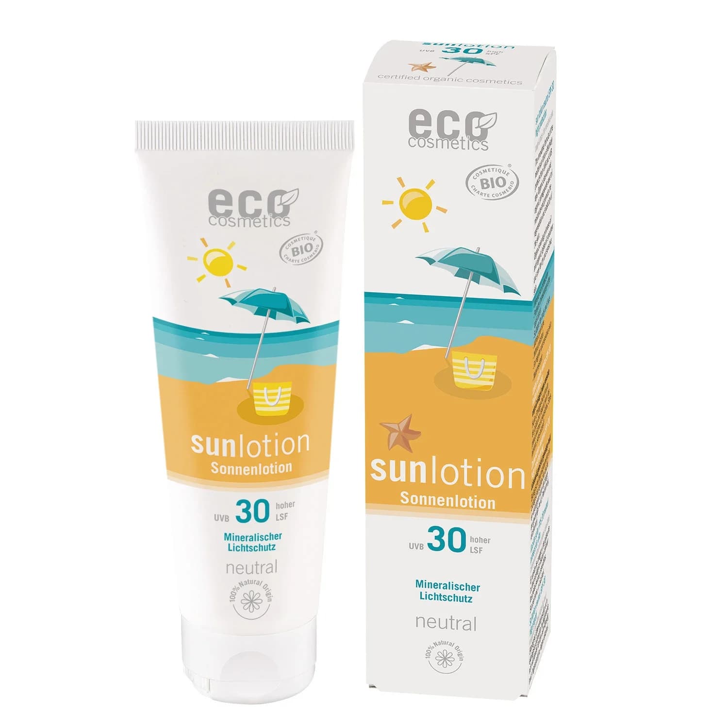 Eco Cosmetics Sollotion Neutral Aloe Vera & Granatäpple SPF 30, 125 ml från Eco Cosmetics – köp hos Apotek Hjärtat