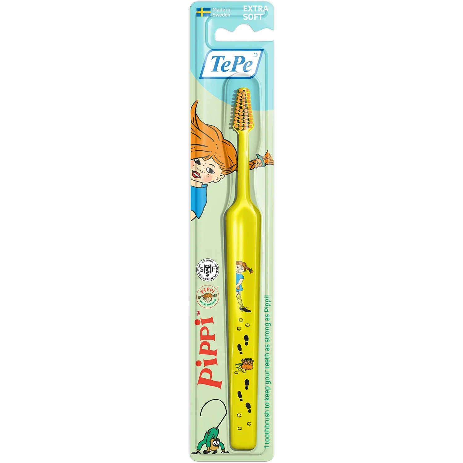 TePe Kids Pippi Extra Soft Tandborste 3+ år 1 st från TePe – köp hos Apotek Hjärtat