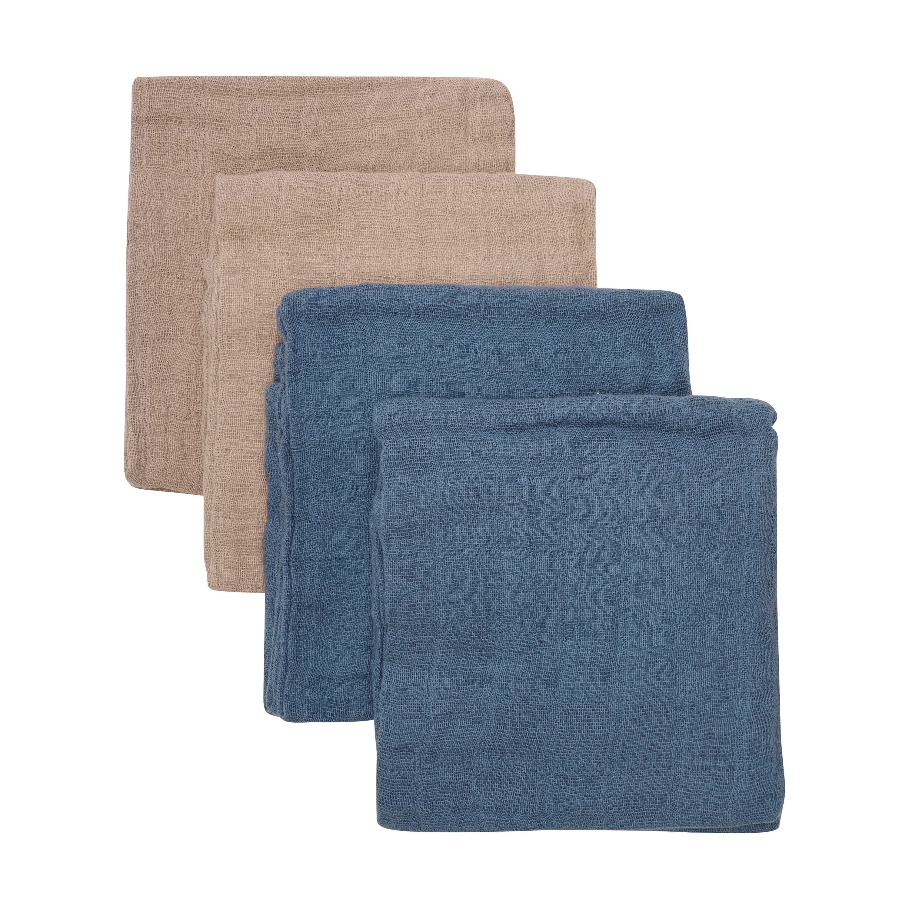 PIPPI Cloth Muslin Solid China Blue 4-pack från Pippi – köp hos Apotek Hjärtat
