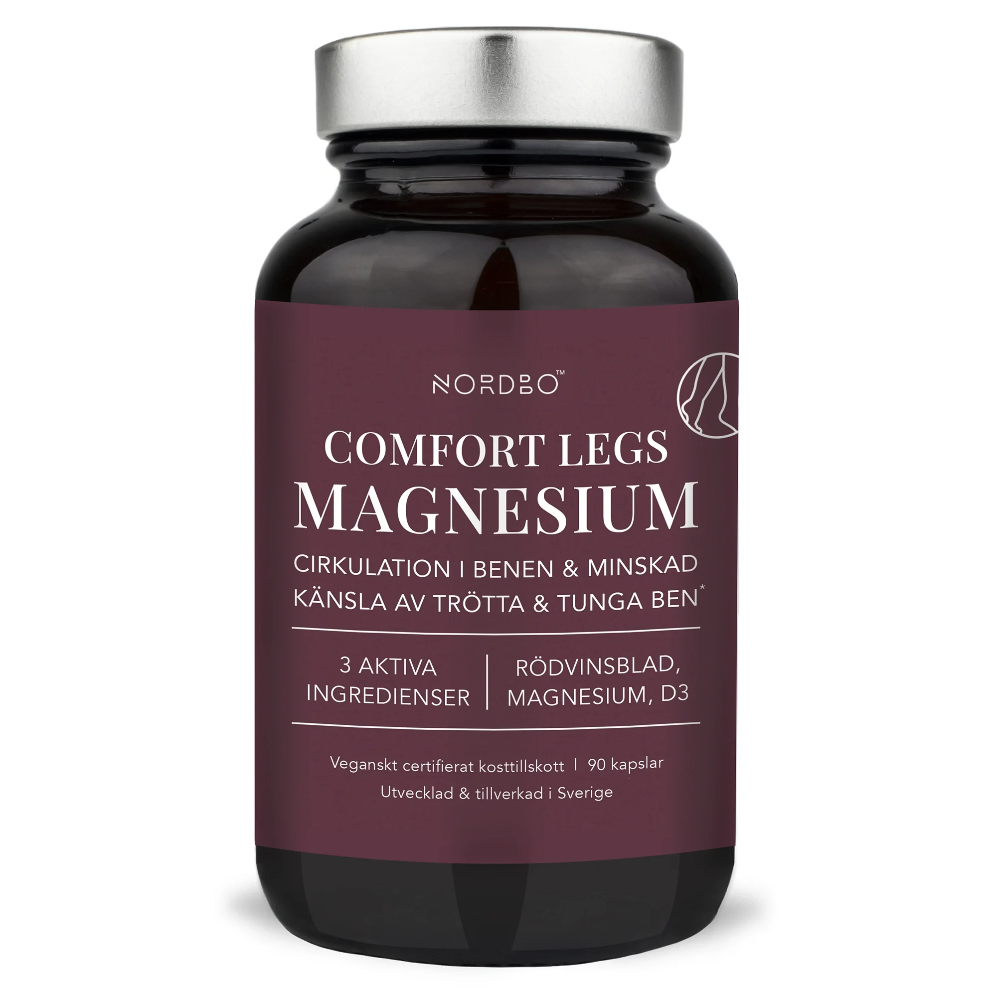Nordbo Comfort Legs Magnesium 90 kapslar från Nordbo – köp hos Apotek Hjärtat