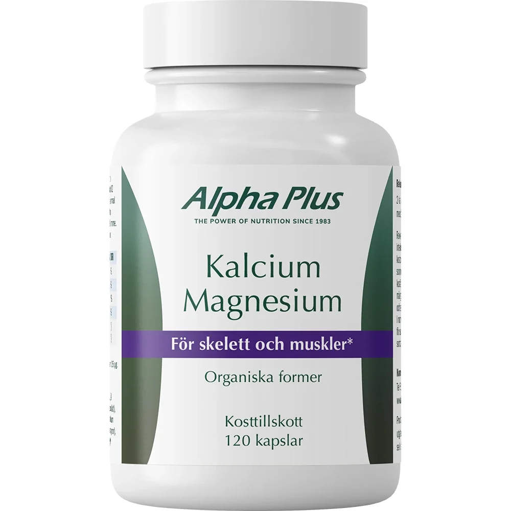 Alpha Plus Kalcium Magnesium 120 kapslar från Alpha Plus – köp hos Apotek Hjärtat