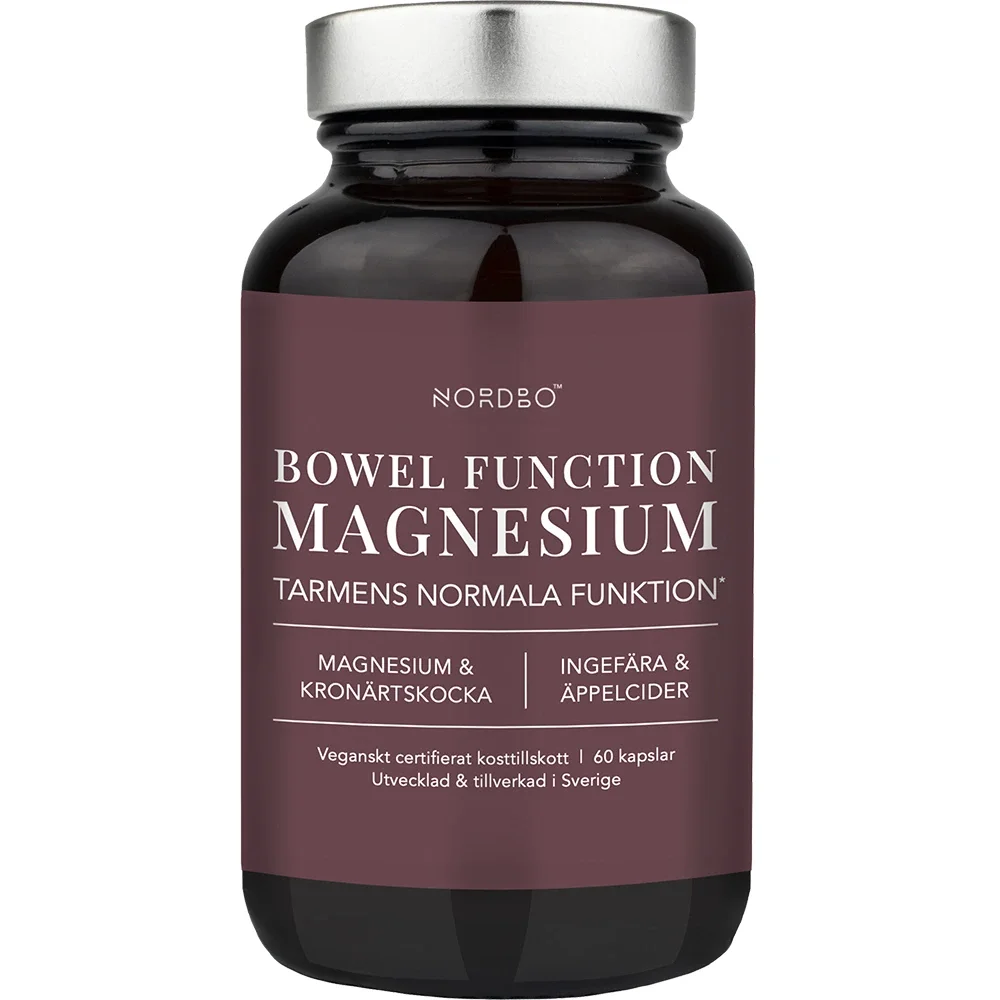 Nordbo Bowel Function Magnesium 60 kapslar från Nordbo – köp hos Apotek Hjärtat