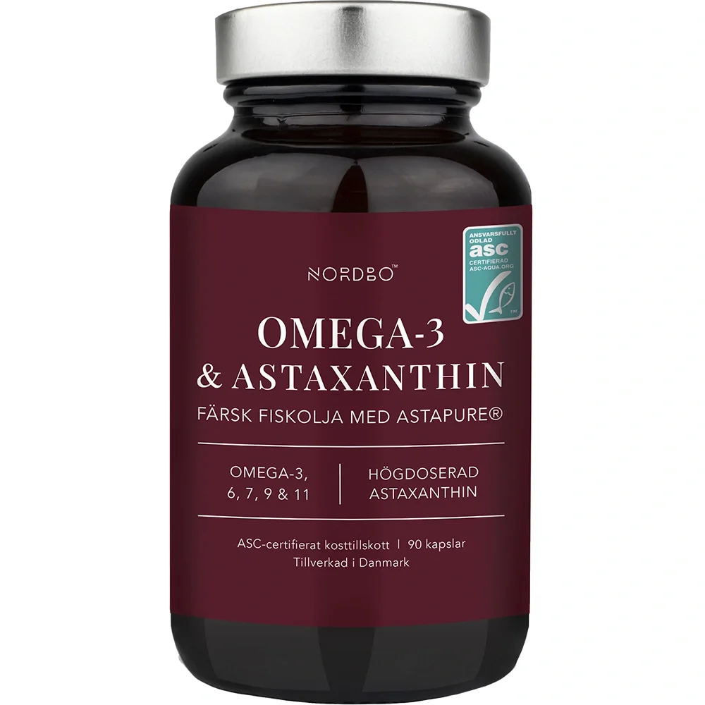 Nordbo Omega-3 & Astaxanthin 90 kapslar från Nordbo – köp hos Apotek Hjärtat