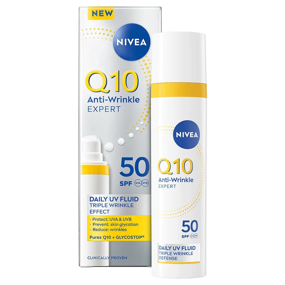 Nivea Q10 Anti-Wrinkle Expert Daily UV Fluid SPF 50, 40 ml från Nivea - köp hos Apotek Hjärtat