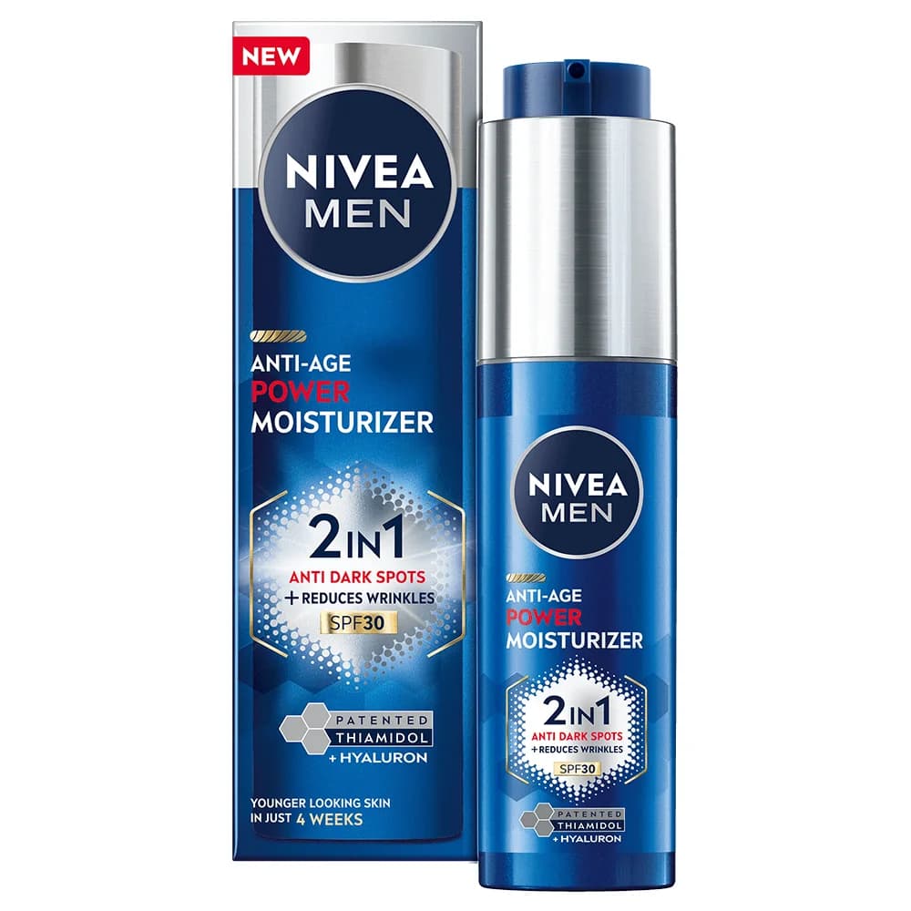 Nivea Men Luminous Anti-Age Power 2in1 Moisturiser SPF 30, 50 ml från Nivea – köp hos Apotek Hjärtat