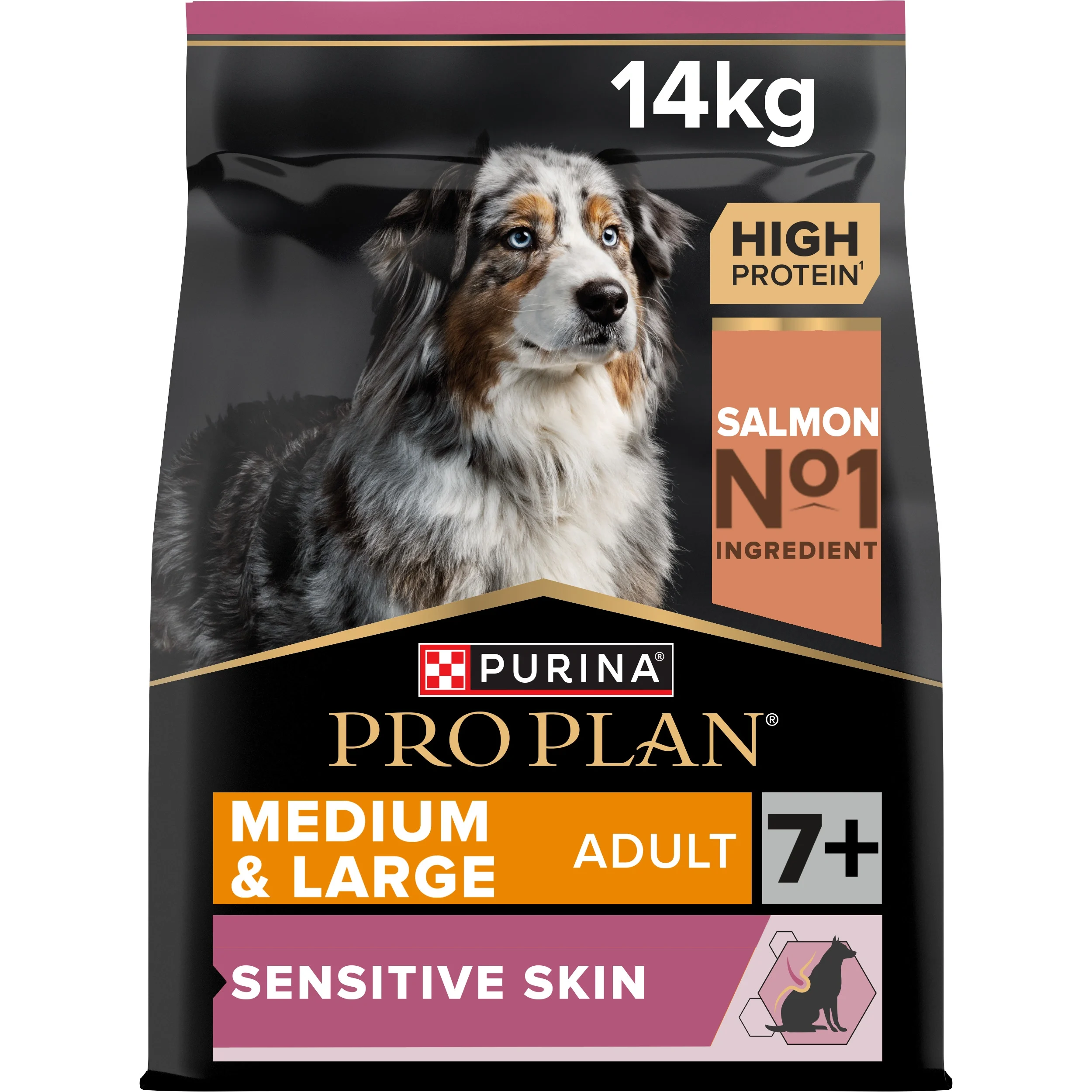 PURINA PRO PLAN Medium & Large Adult 7+ Sensitive Skin Torrfoder Hund 14kg från Purina Pro Plan – köp hos Apotek Hjärtat