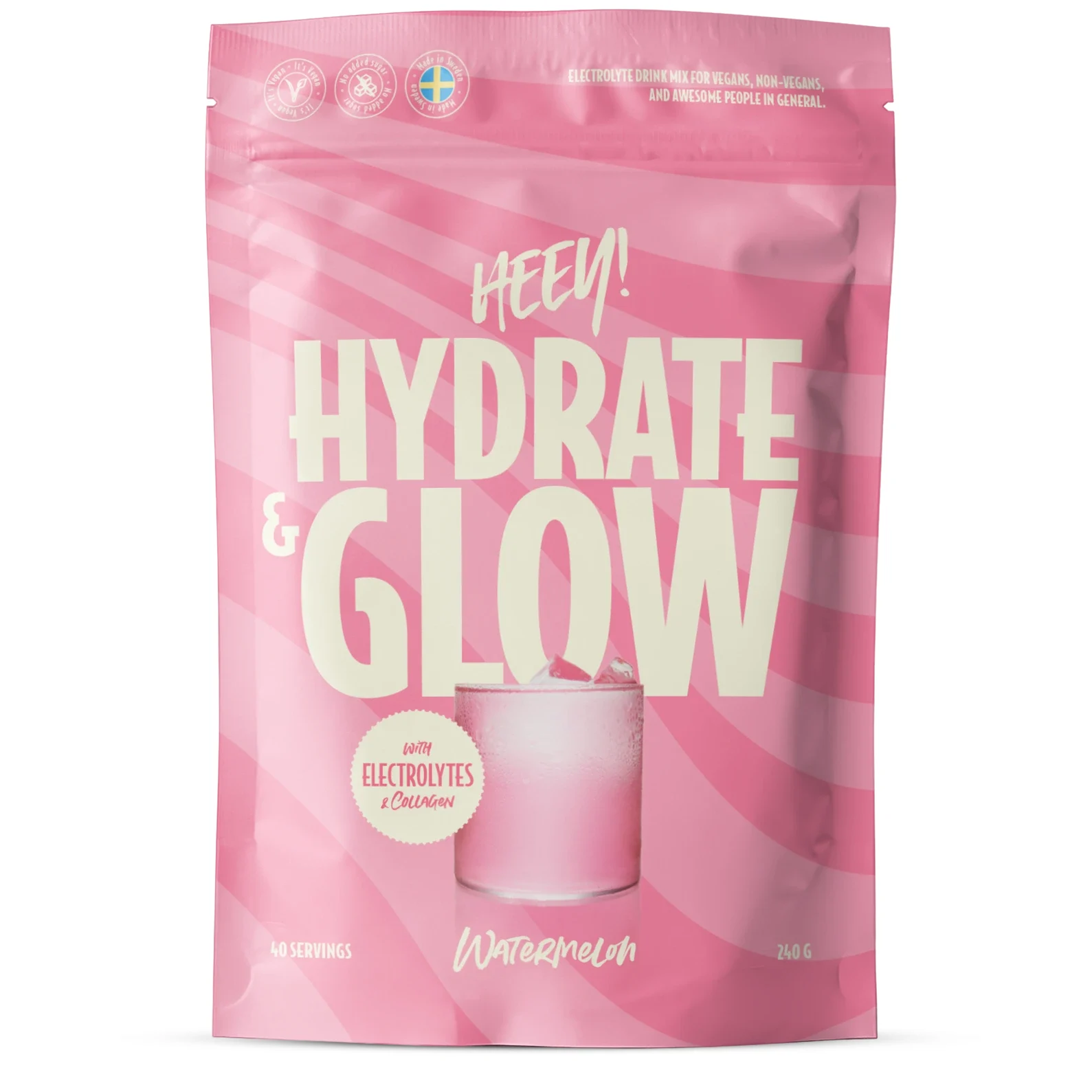 Heey! Hydrate & Glow Elektrolyter Vattenmelon 240 g från Heey! – köp hos Apotek Hjärtat