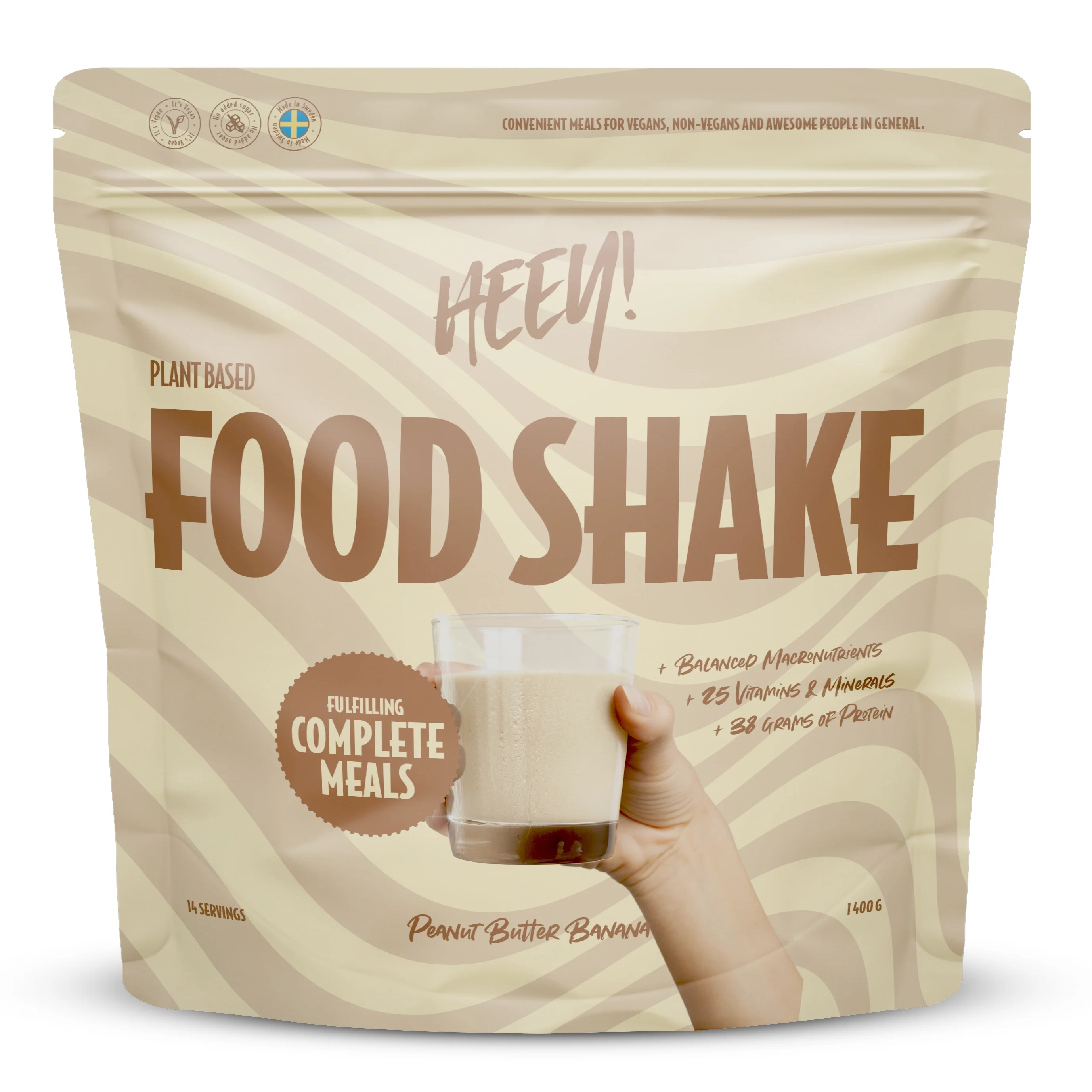 Heey! Vegan Food Shake Jordnötssmör Banan 1,4 kg från Heey! – köp hos Apotek Hjärtat
