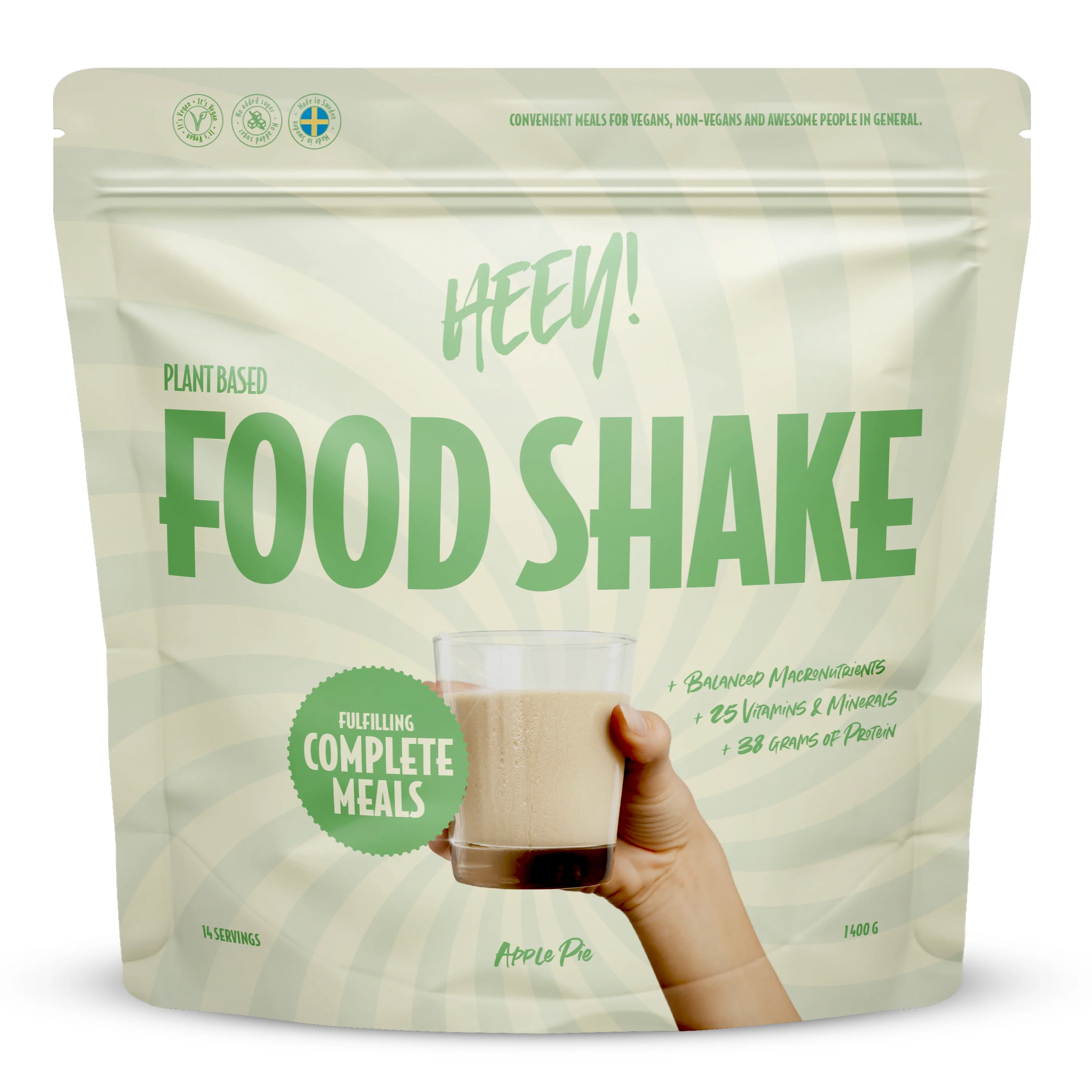 Heey! Vegan Food Shake Äppelpaj 1,4 kg från Heey! – köp hos Apotek Hjärtat