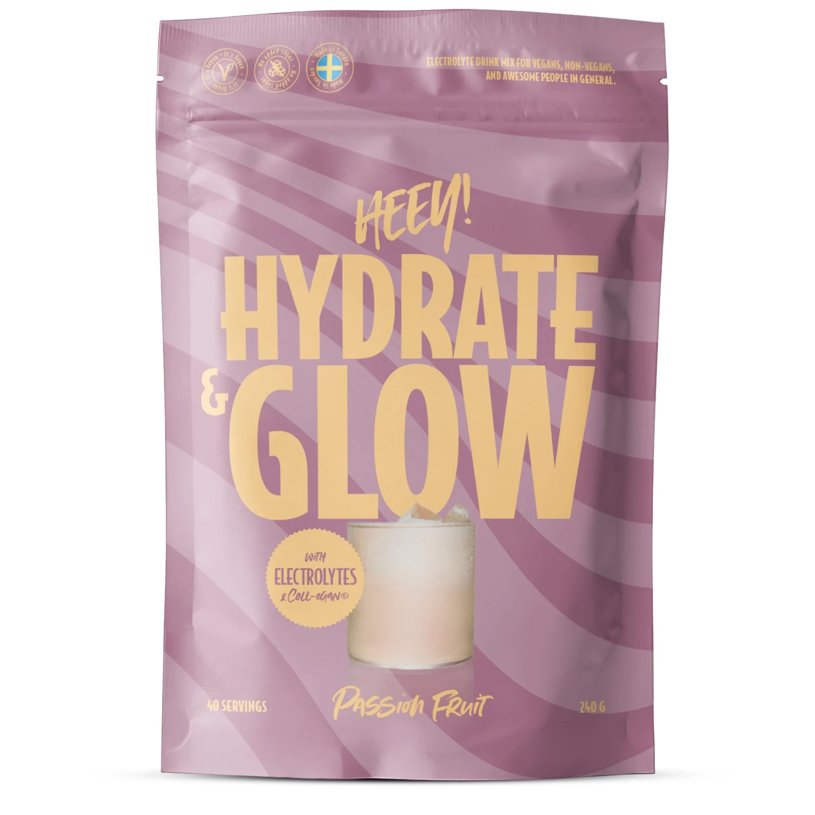 Heey! Hydrate & Glow Elektrolyter Passionsfrukt 240 g från Heey! – köp hos Apotek Hjärtat