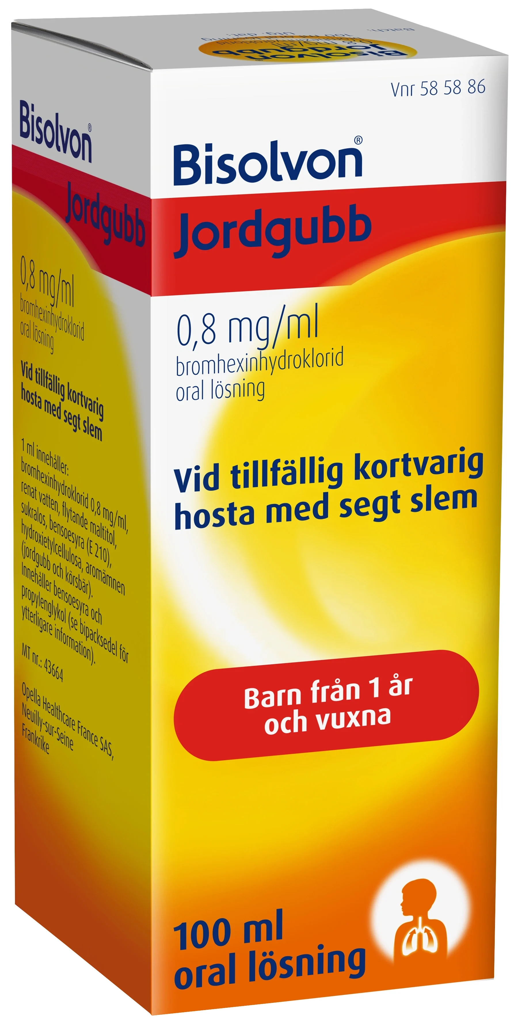 Bisolvon Jordgubb Oral lösning 0,8mg/ml Flaska 100 ml från Bisolvon – köp hos Apotek Hjärtat
