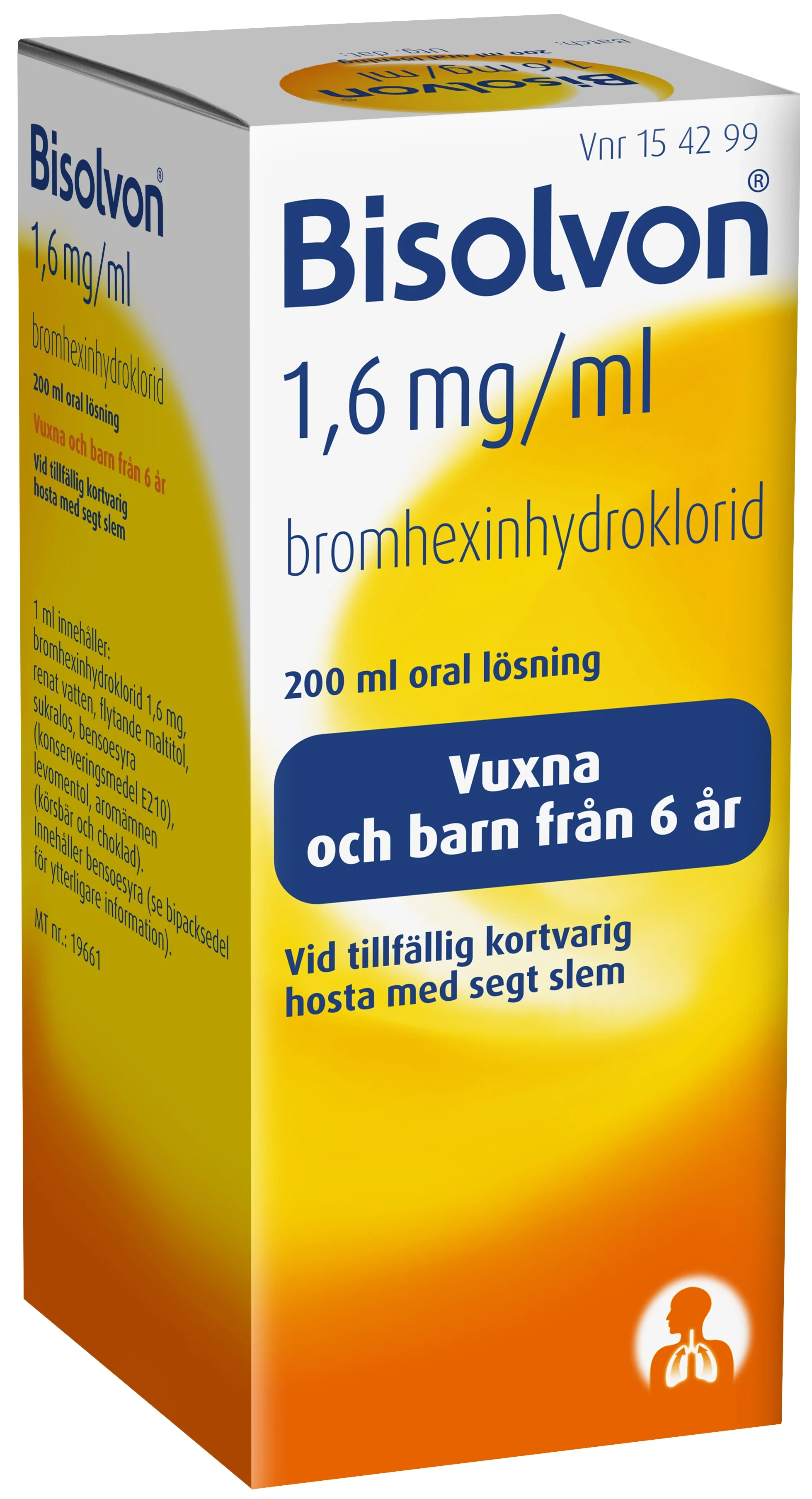 Bisolvon Oral lösning 1,6mg/ml Flaska 200 ml från Bisolvon – köp hos Apotek Hjärtat