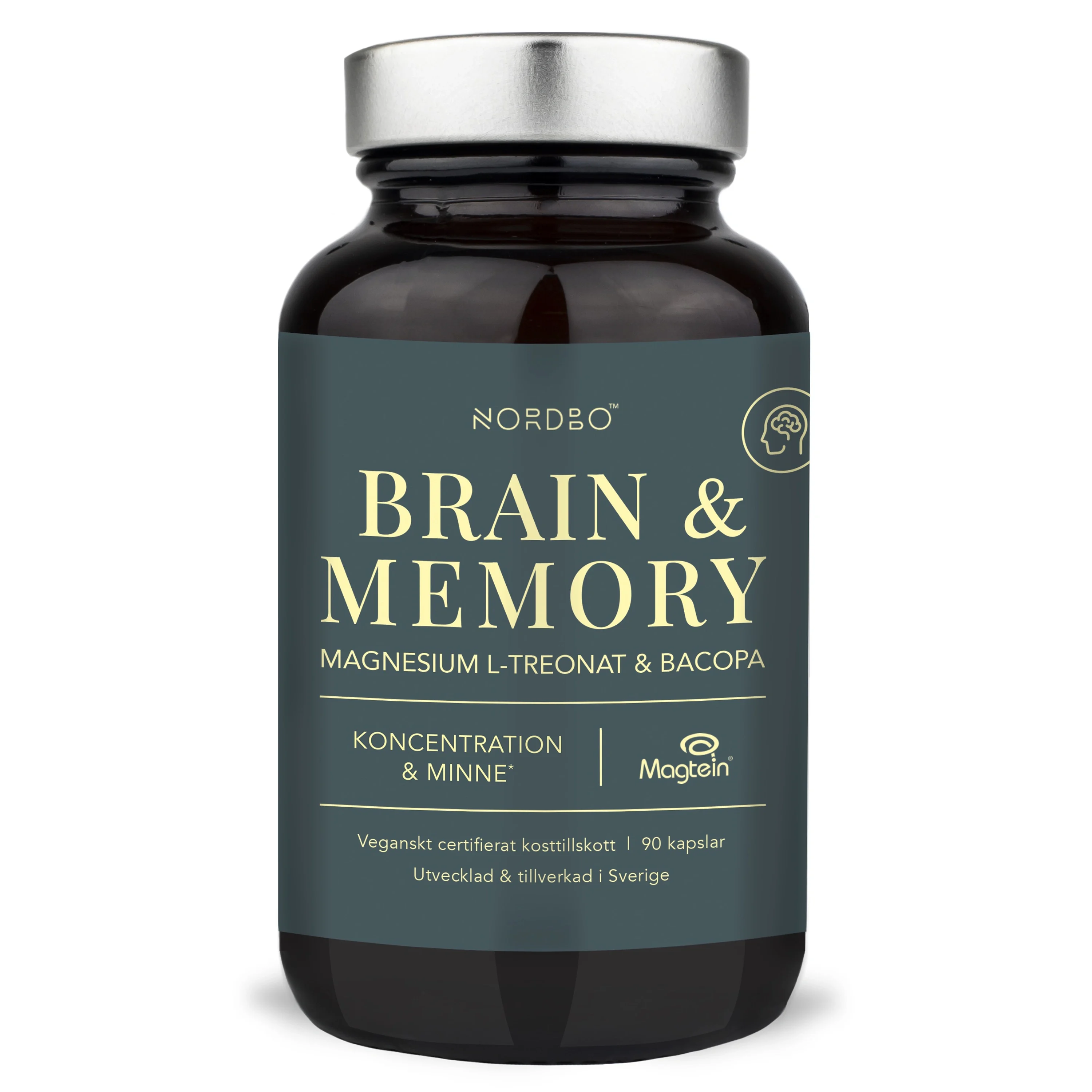 Nordbo Brain & Memory Magnesium 90 kapslar från Nordbo – köp hos Apotek Hjärtat