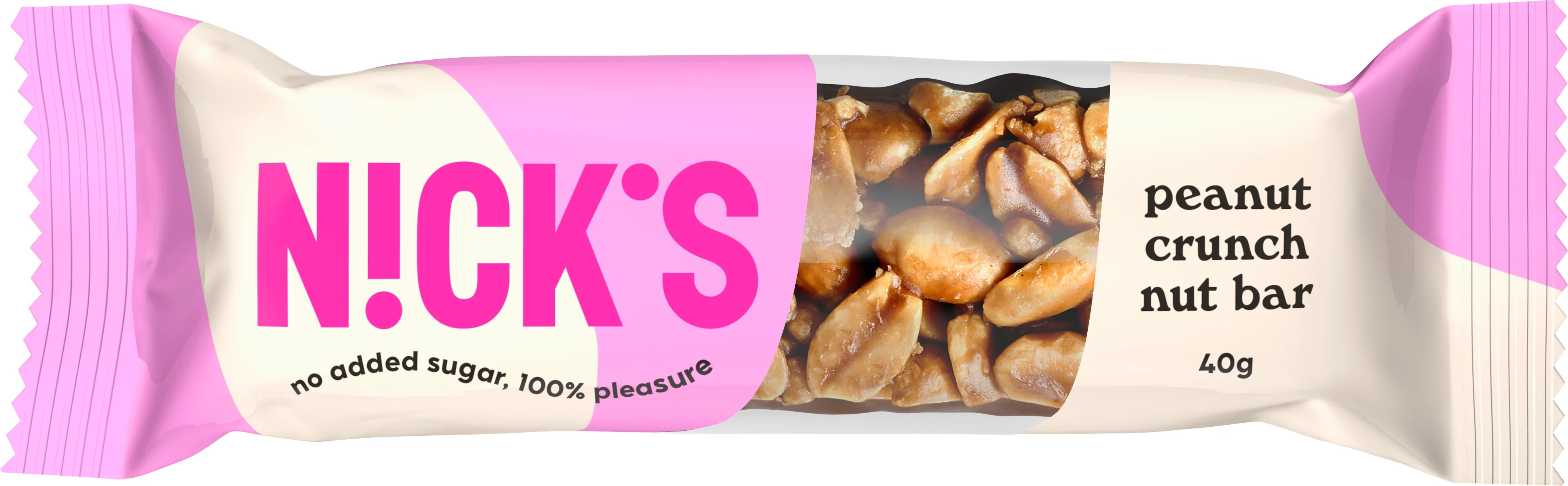 NICK'S Nut Bar Peanut Crunch 40 g från Nicks – köp hos Apotek Hjärtat