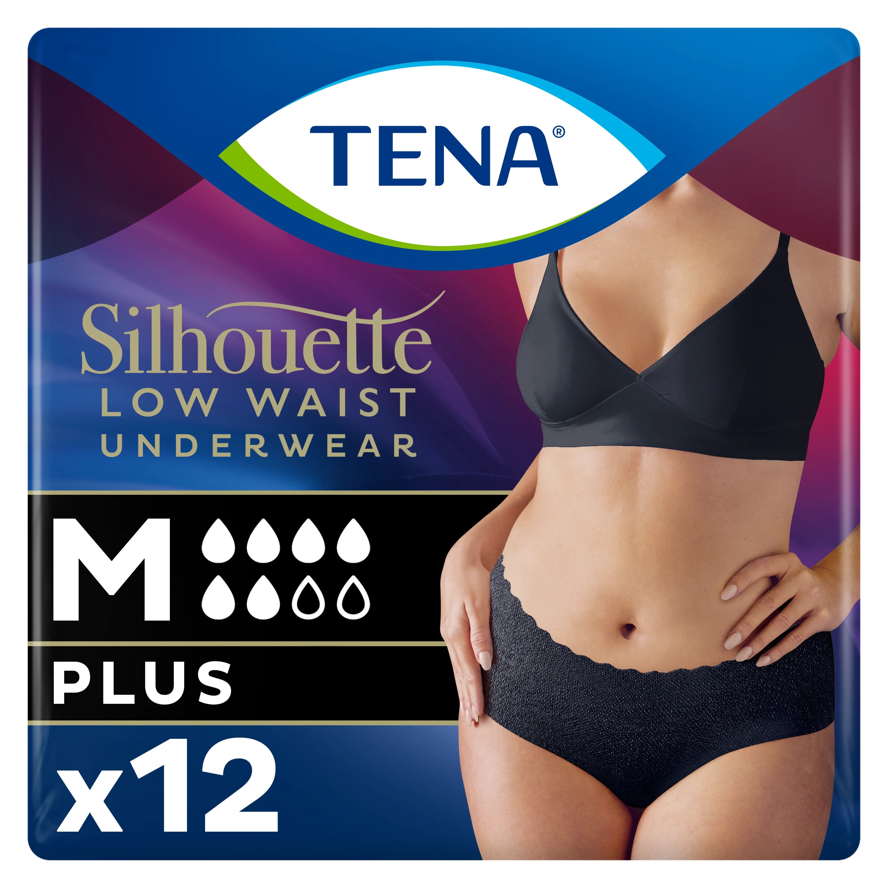 TENA Silhouette Plus Medium Low Waist Black 10 st från Tena – köp hos Apotek Hjärtat