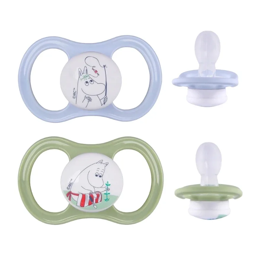 ESSKA Happy Muminedition Napp + 4 månader 2-pack grön/ljusblå från Esska – köp hos Apotek Hjärtat