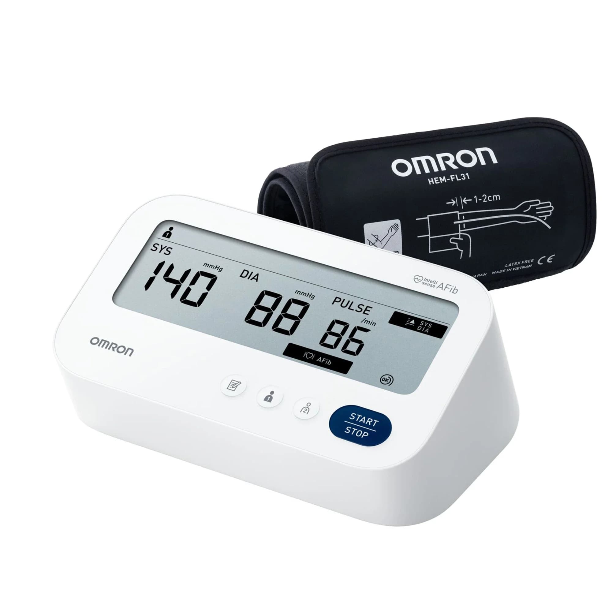 Omron M3 Comfort Afib Blodtrycksmätare (HEM-7196-FLE) från Omron – köp hos Apotek Hjärtat