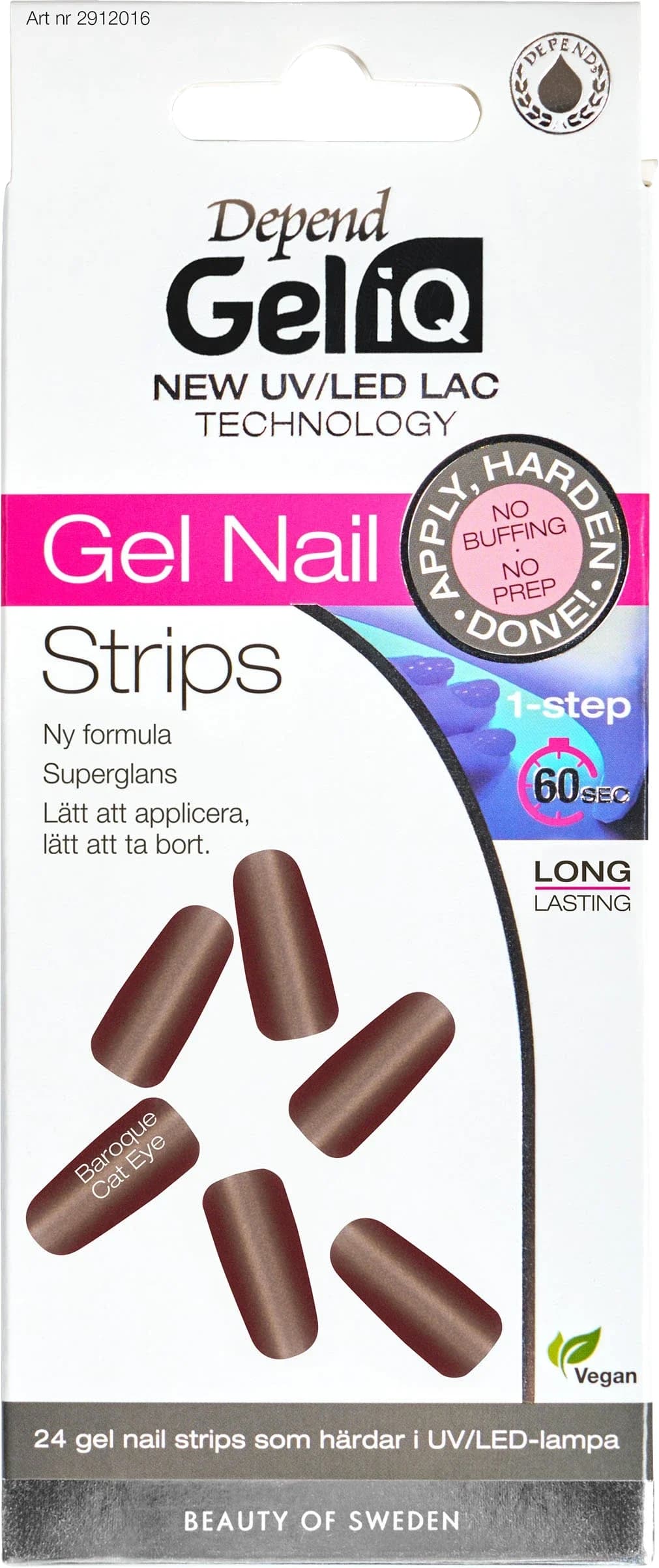 Depend Gel iQ Gel Nail Strips 24 st Baroque Cat Eye från Depend – köp hos Apotek Hjärtat