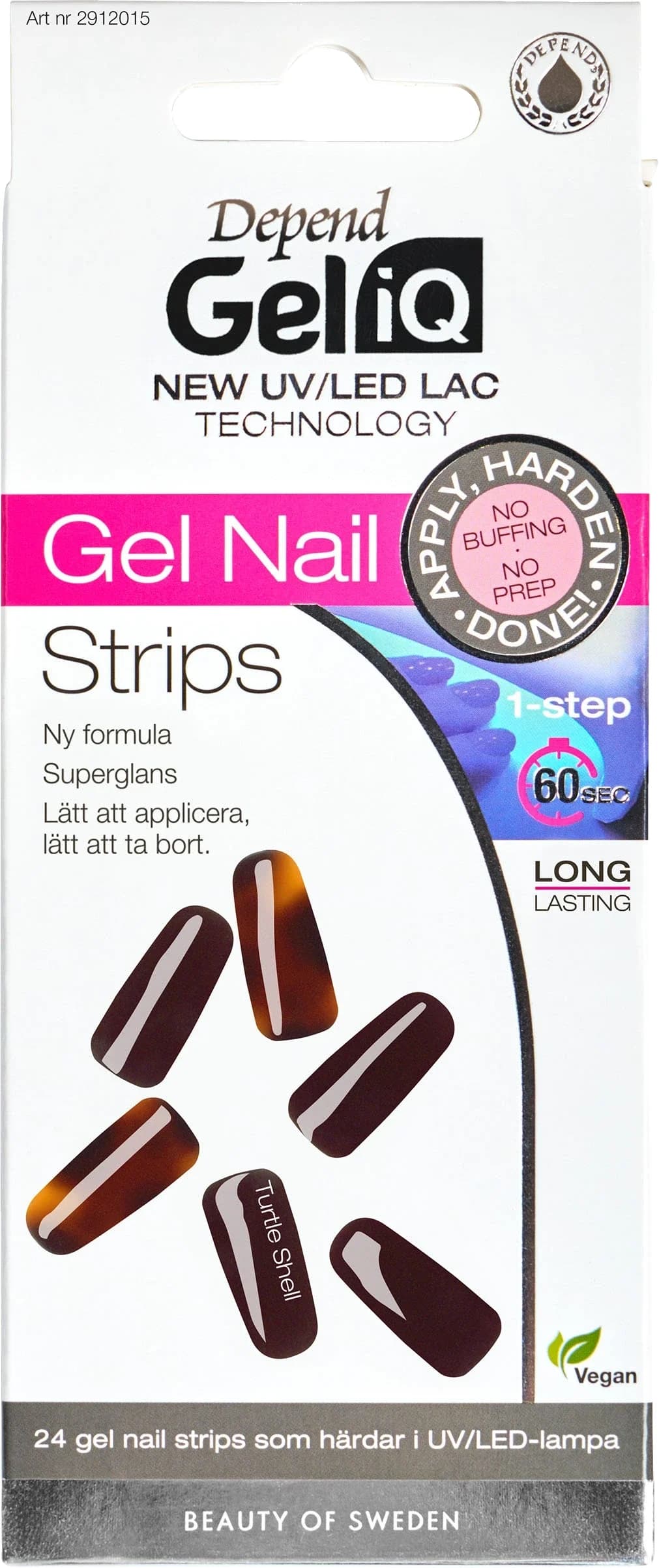 Depend Gel iQ Gel Nail Strips 24 st Turtle Shell från Depend – köp hos Apotek Hjärtat