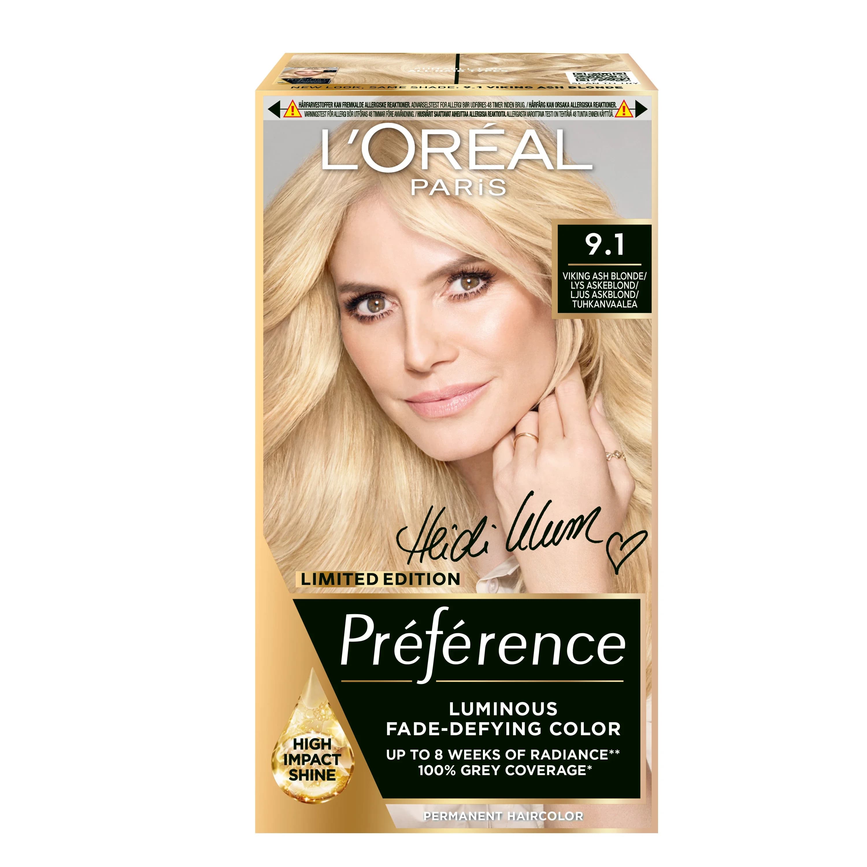 L'Oréal Paris Préférence Permanent Hårfärg 9.1 Viking Ash Blonde från L'Oréal Paris - köp hos Apotek Hjärtat