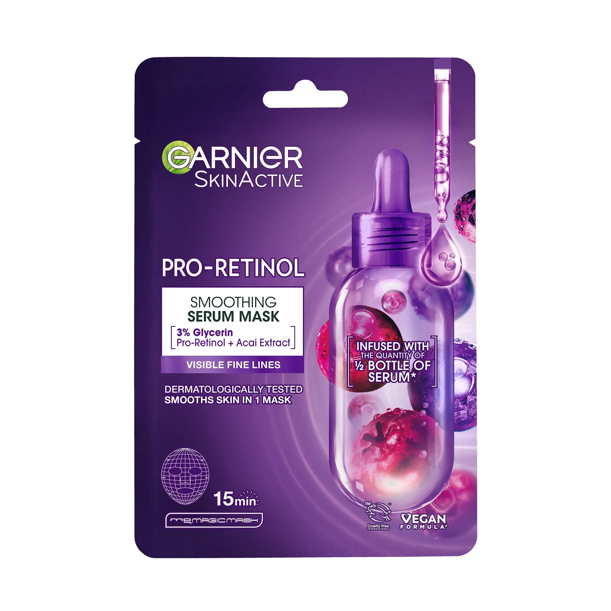 Garnier SkinActive Pro-Retinol Smoothing Tissuemask 28 g från Garnier – köp hos Apotek Hjärtat