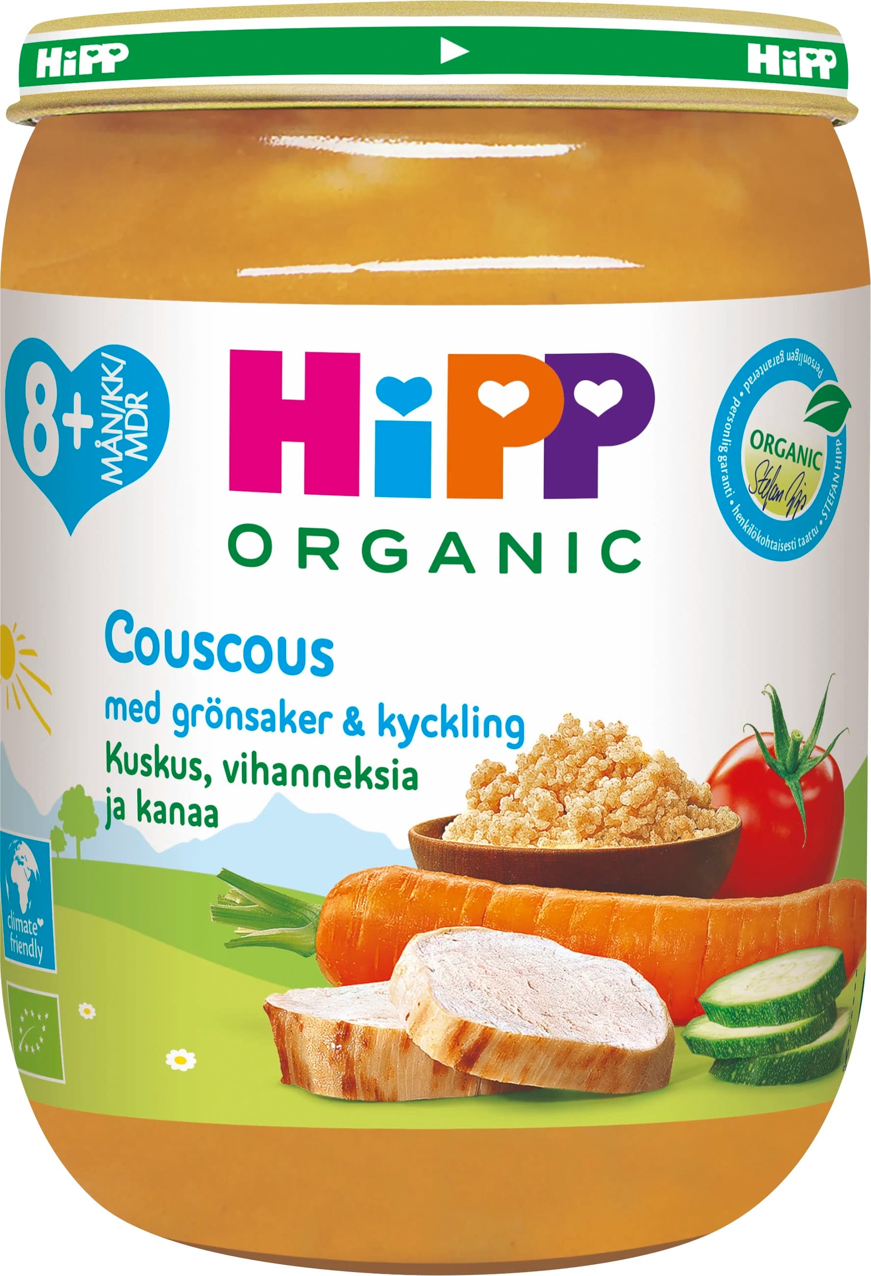 HiPP Couscous, grönsaker & kyckling 8 mån 190 g från HiPP – köp hos Apotek Hjärtat