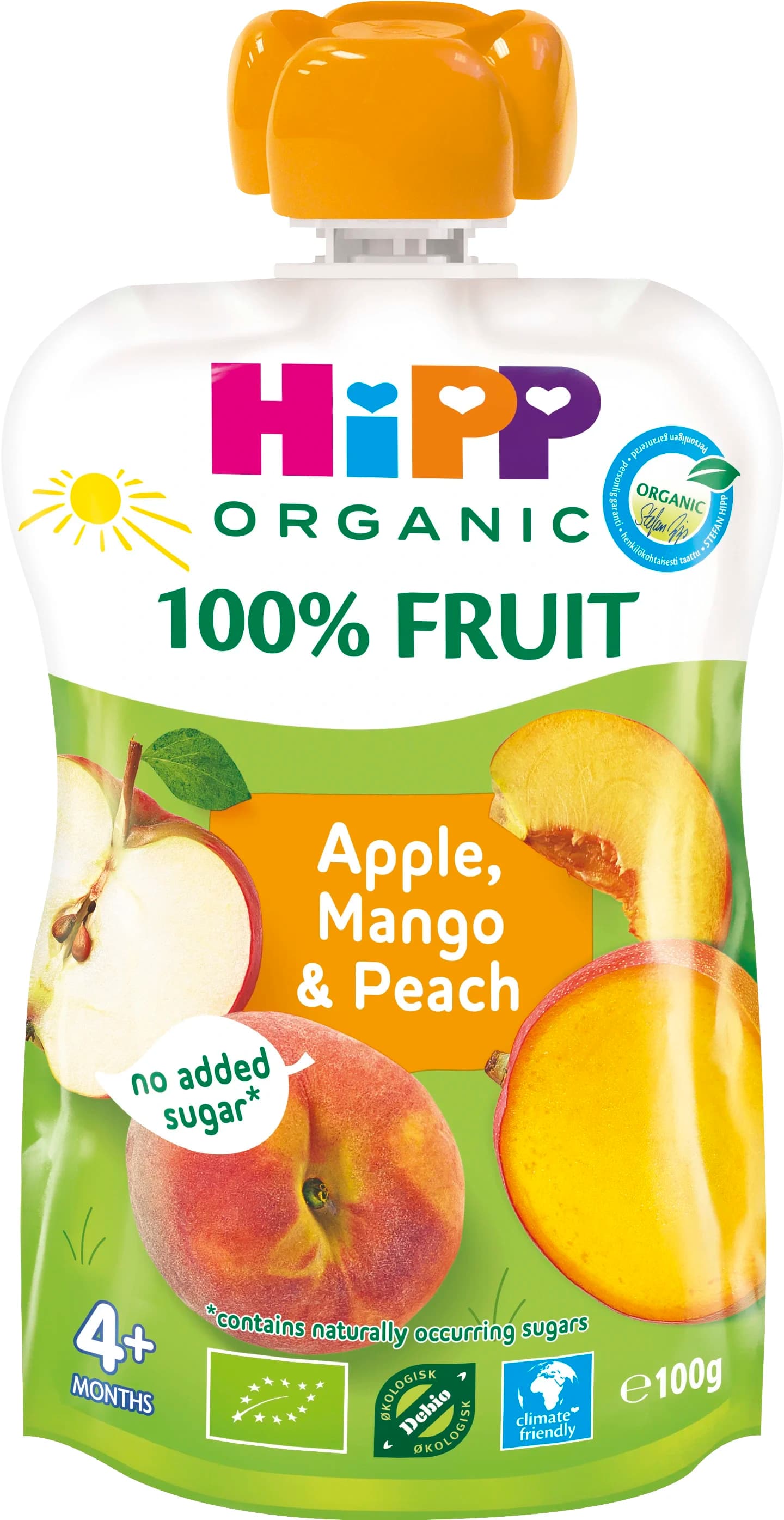 HiPP Klämmis persika, mango & äpple 4 mån 100 g från HiPP – köp hos Apotek Hjärtat