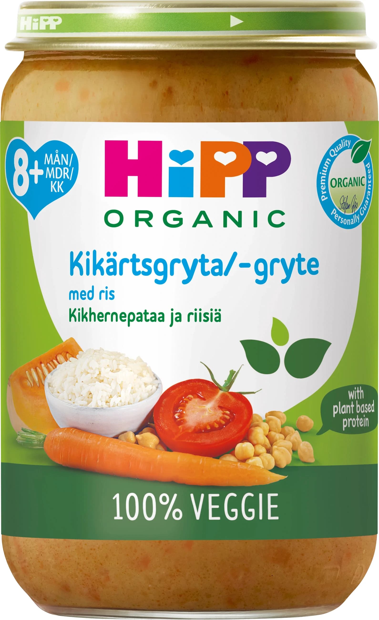 HiPP Kikärtsgryta med ris 8 mån 220 g från HiPP – köp hos Apotek Hjärtat