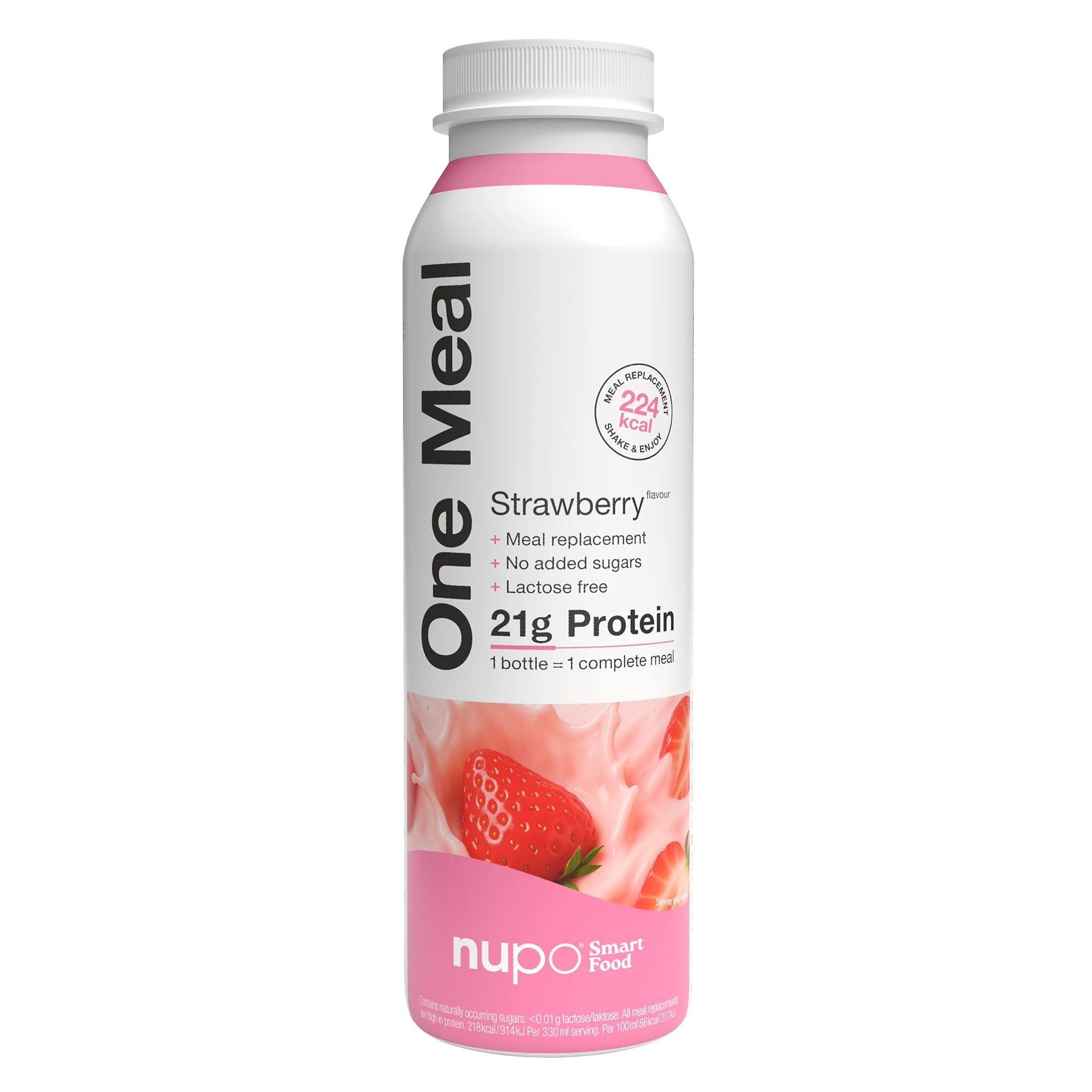 Nupo One Meal +Prime Strawberry Laktosfri 330ml från Nupo – köp hos Apotek Hjärtat