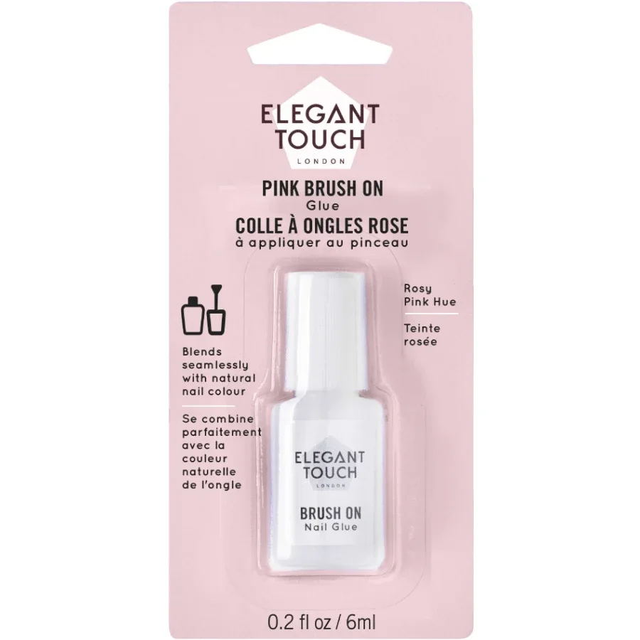 Elegant Touch Pink Brush On Nail Glue 6 ml från Elegant Touch – köp hos Apotek Hjärtat